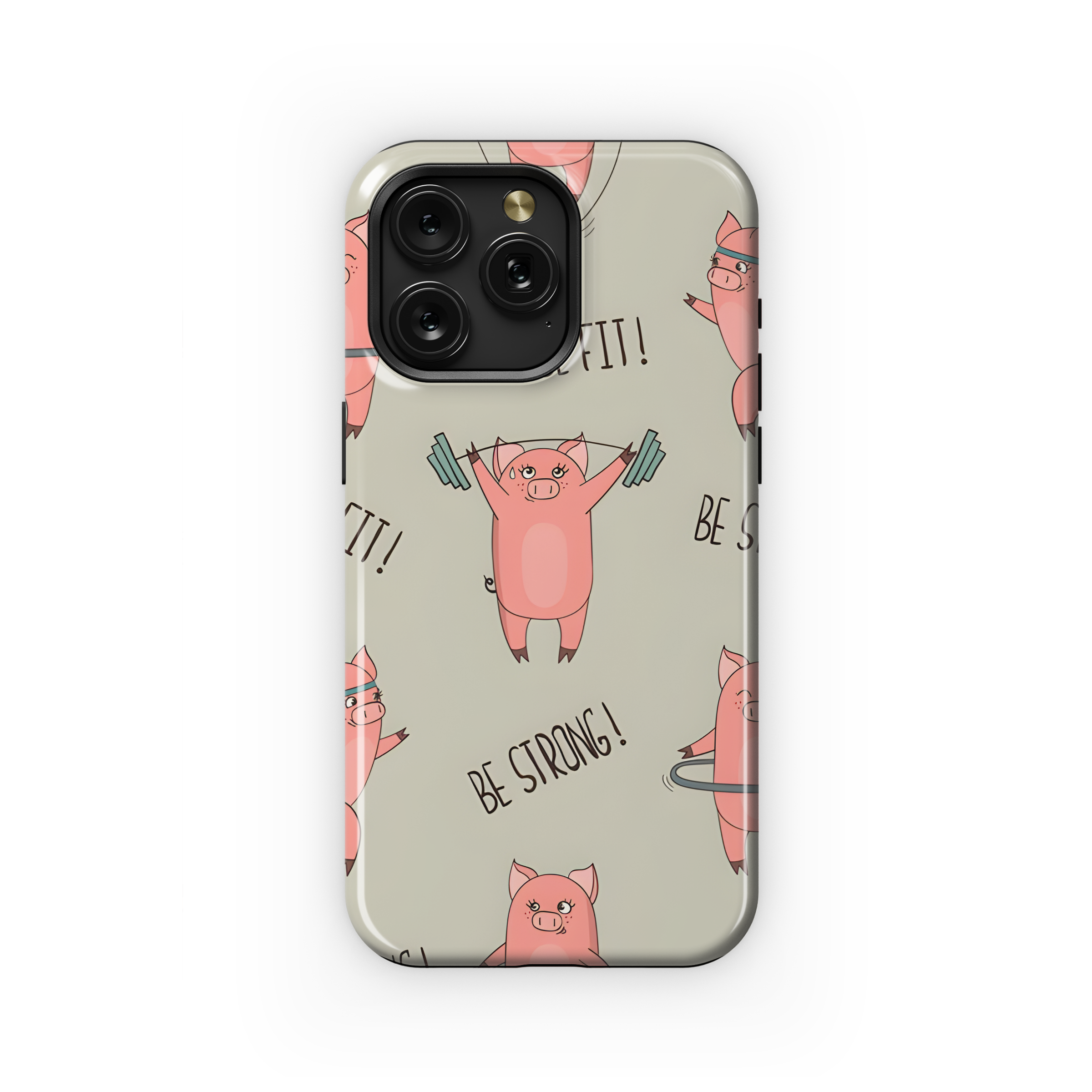 Pig Exercise GYM Phone Case iPhone Samsung Cover Pixel 2711