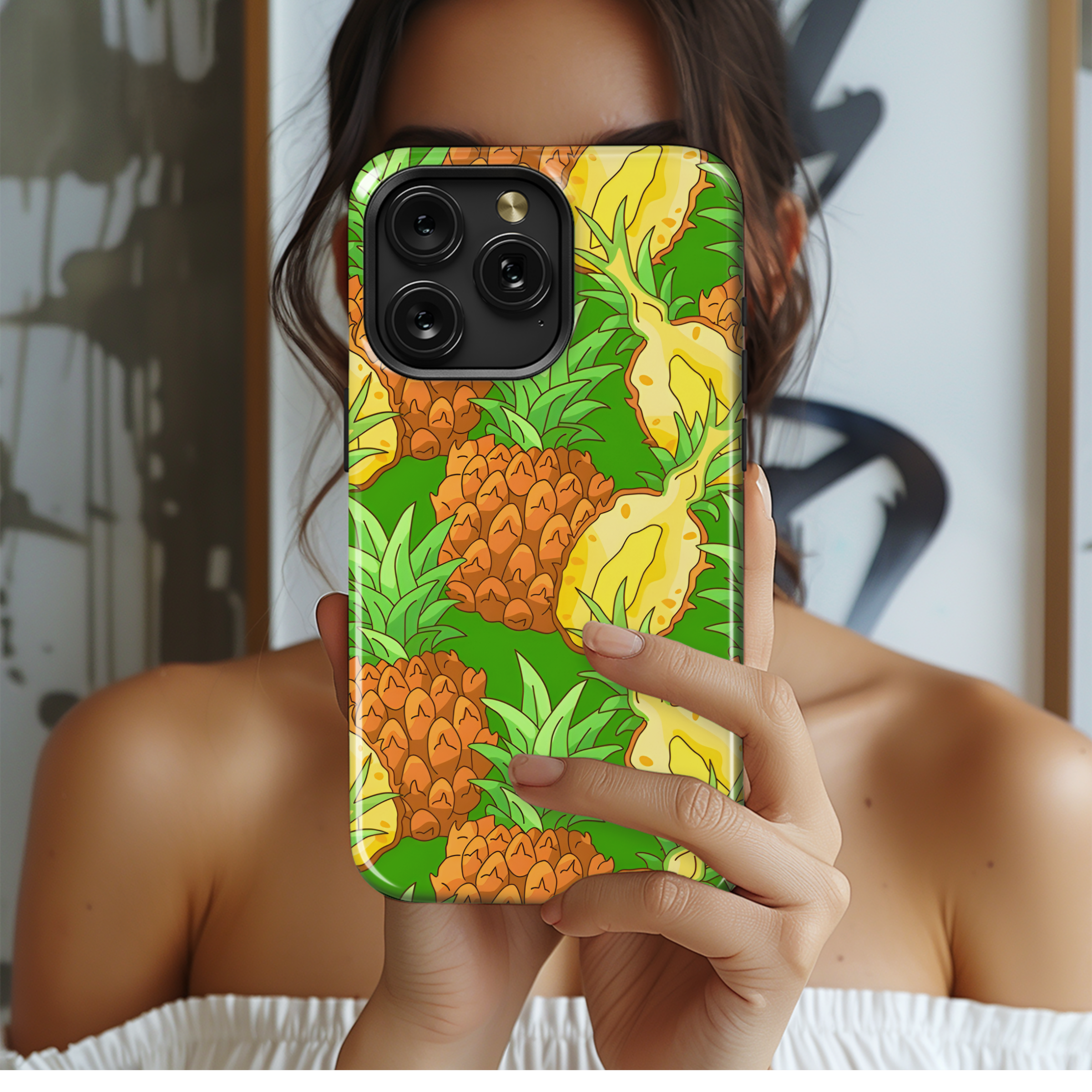 Pineapple Seamless Pattern Phone Case iPhone Samsung Cover Pixel 2247