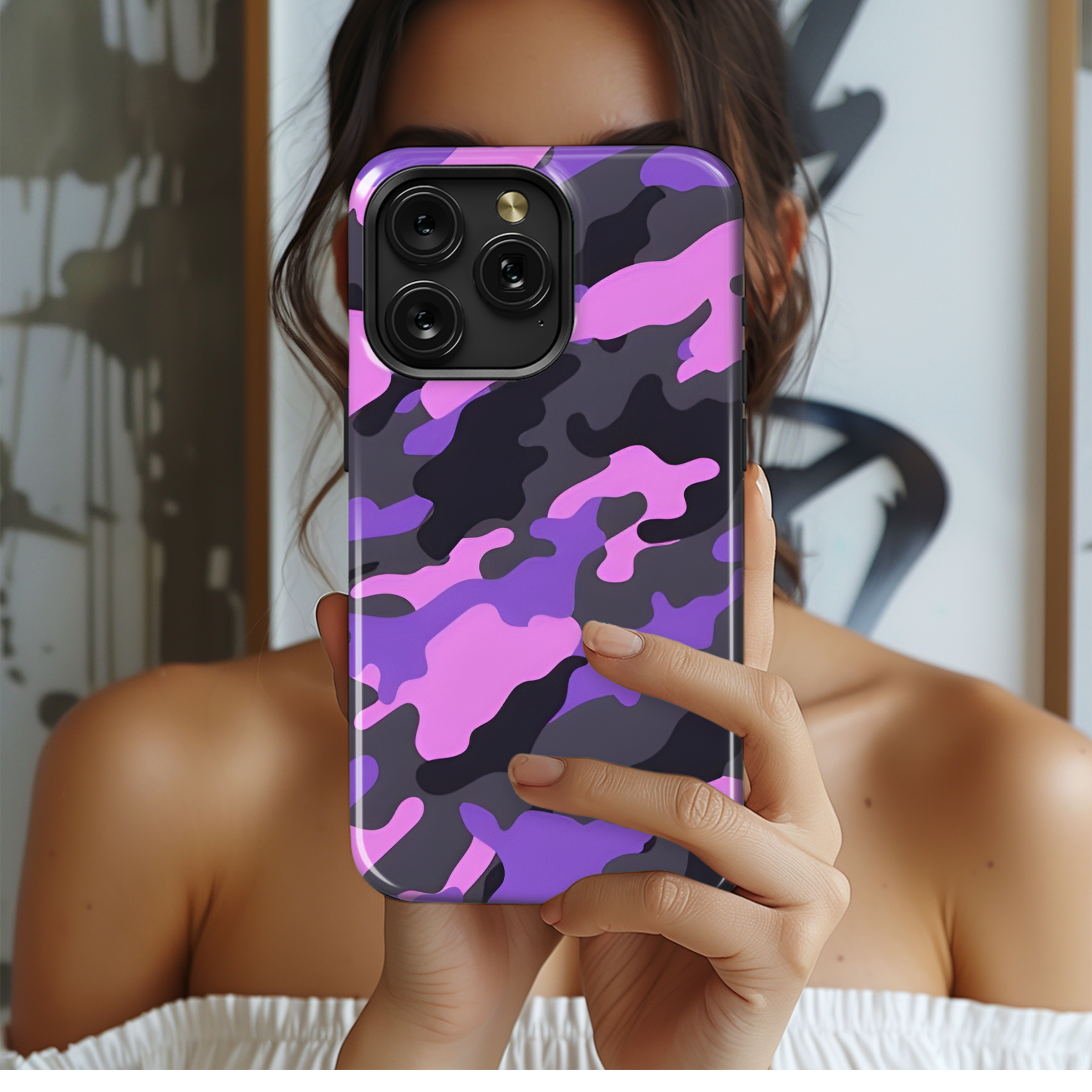 Pink Camouflage Military Phone Case iPhone Samsung Cover Pixel 2195