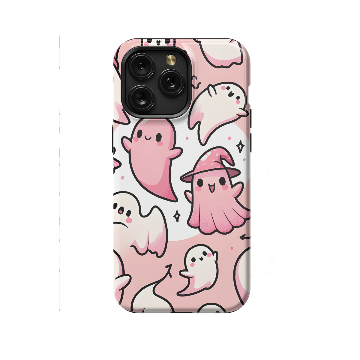 Pink Cute Halloween Ghost Phone Case iPhone Samsung Cover Pixel 1680