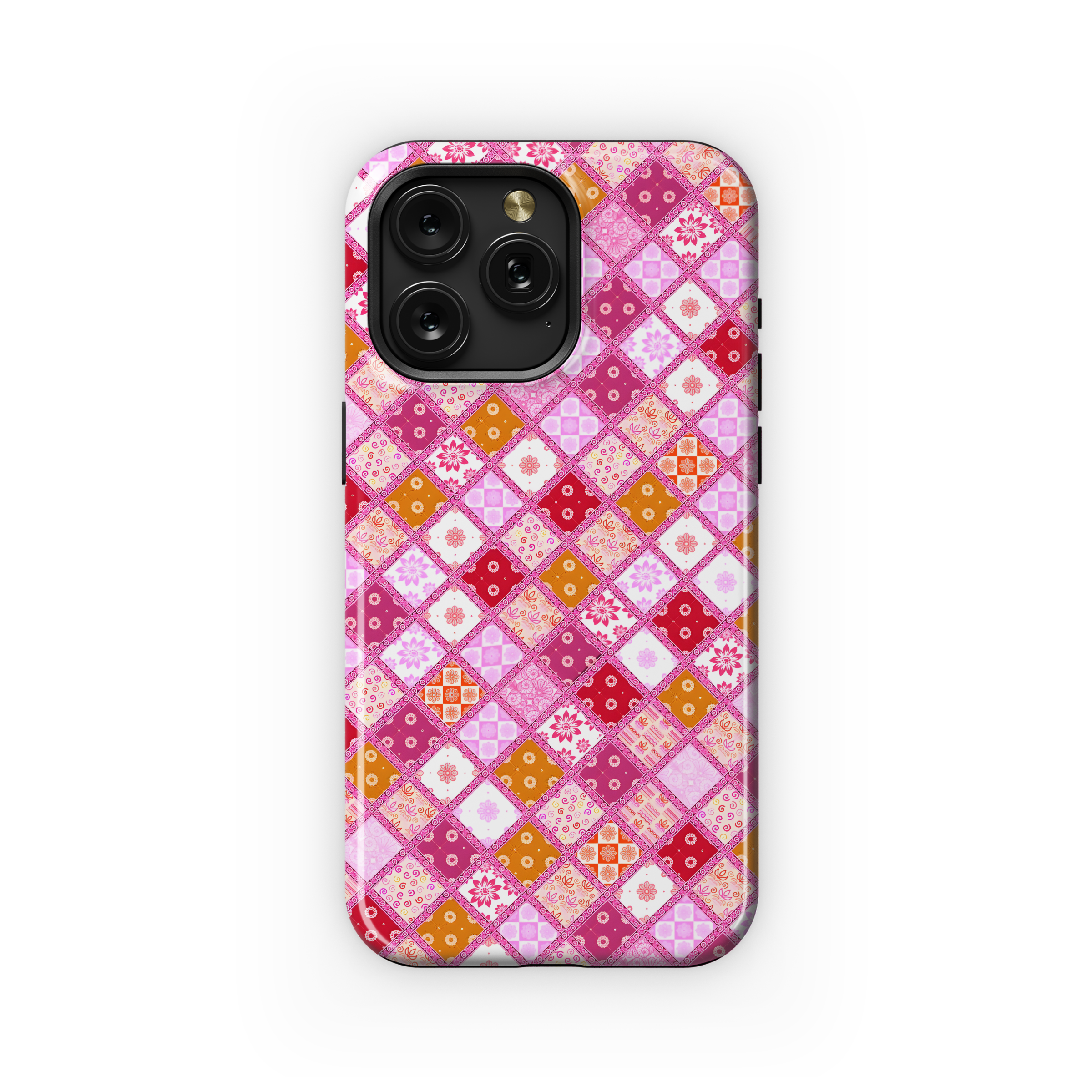 Pink Patchwork Delight
 Phone Case iPhone Samsung Cover Pixel 4204