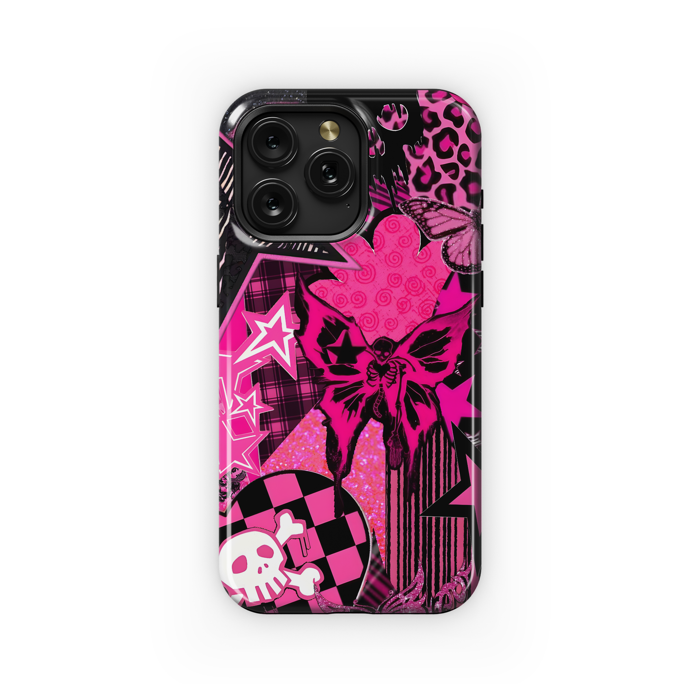 Pink Skull Glam Design
 Phone Case iPhone Samsung Cover Pixel 4088