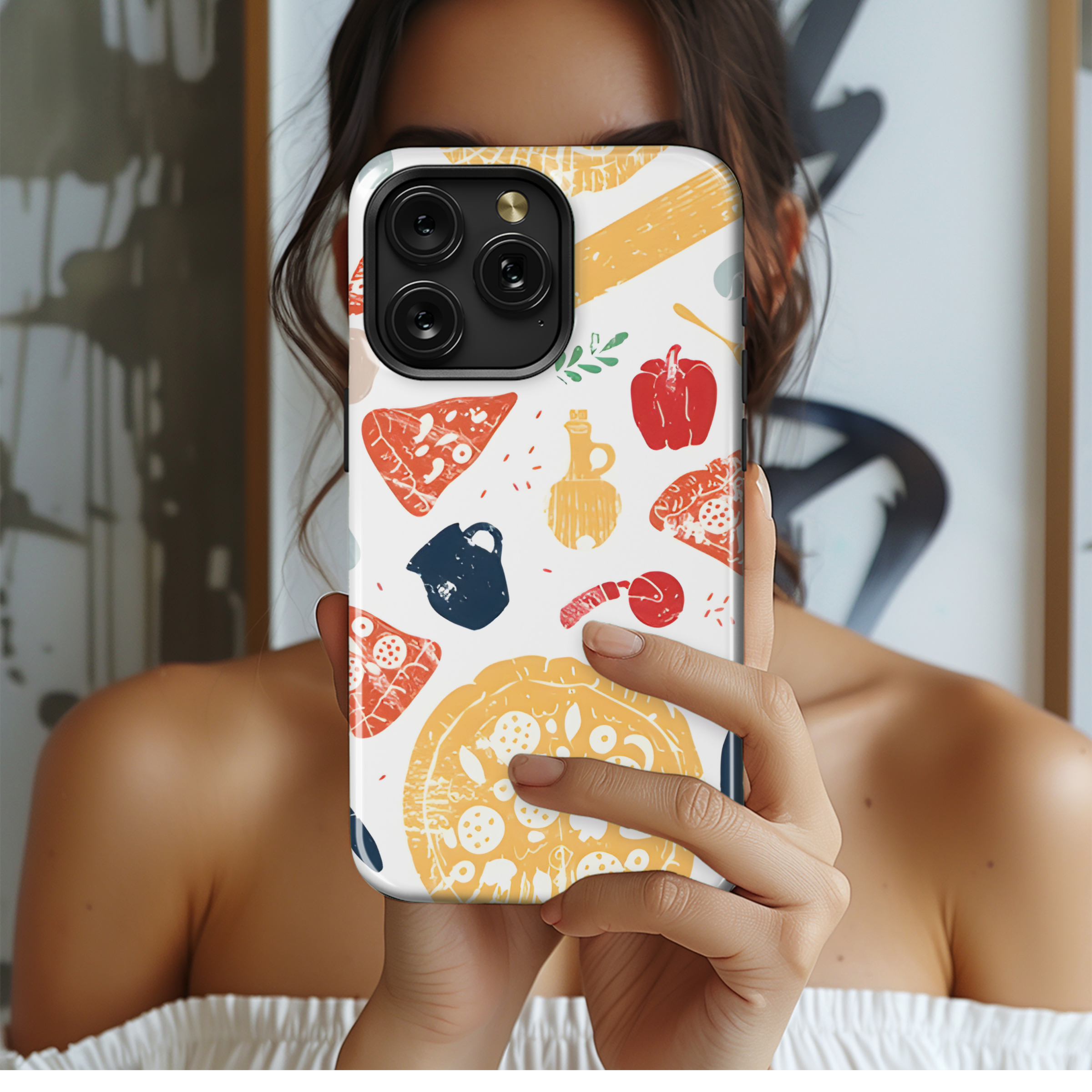 Pizza Doodle Pizzeria Phone Case iPhone Samsung Cover Pixel 2607