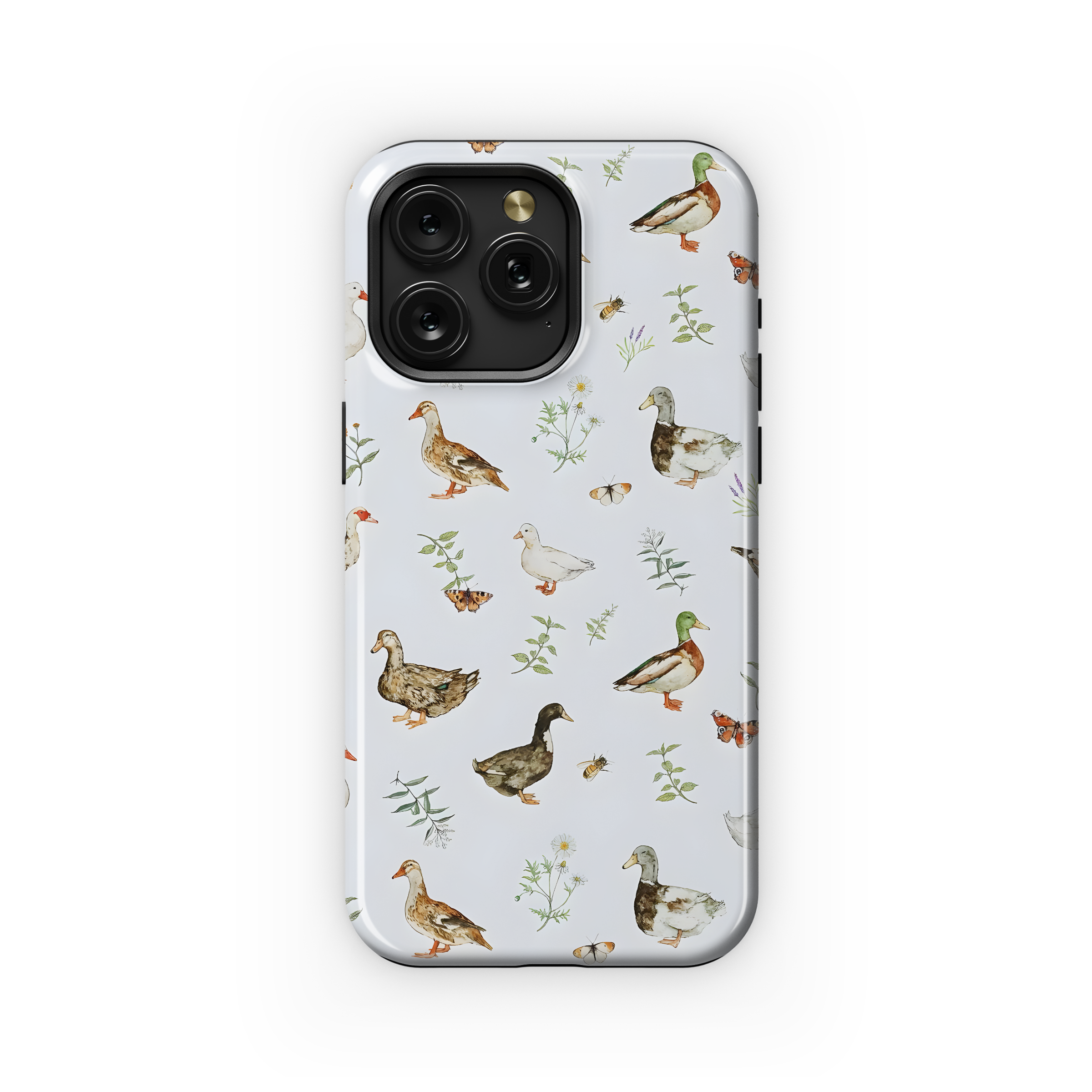 Pretty Duck Meadow Print Phone Case iPhone Samsung Cover Pixel 4132