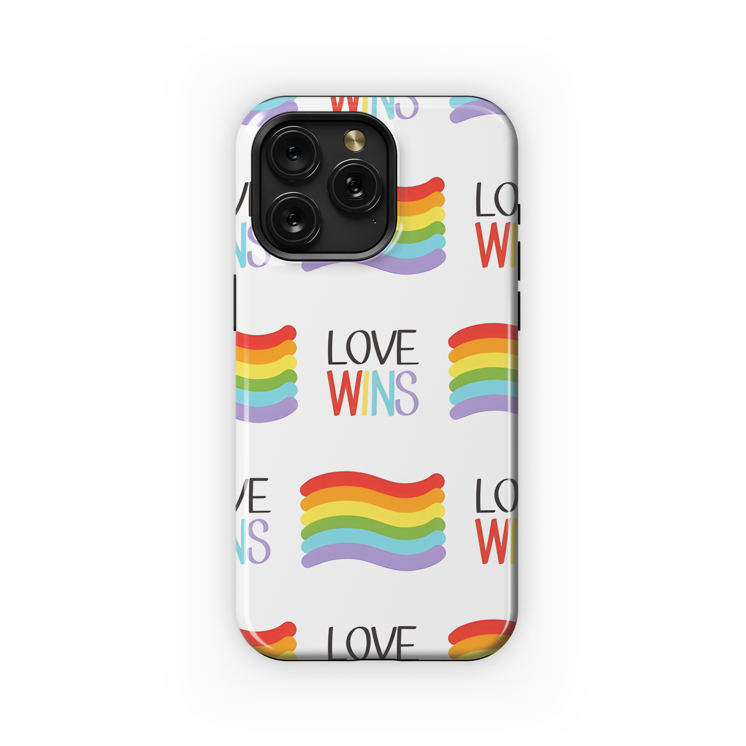 Pride Rainbow Hearts Phone Case iPhone Samsung Cover Pixel 3893