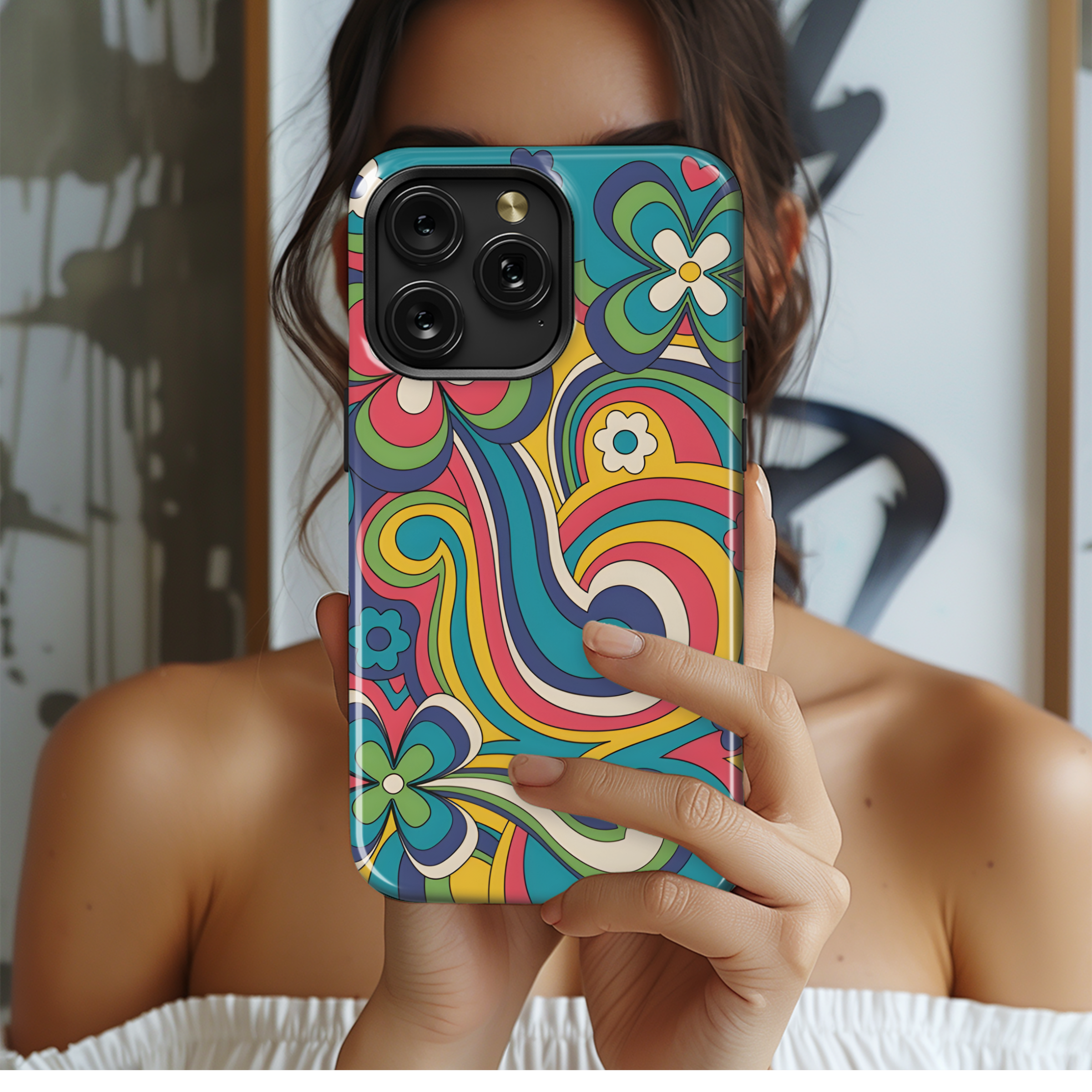 Psychedelic Floral Phone Case iPhone Samsung Cover Pixel 2854