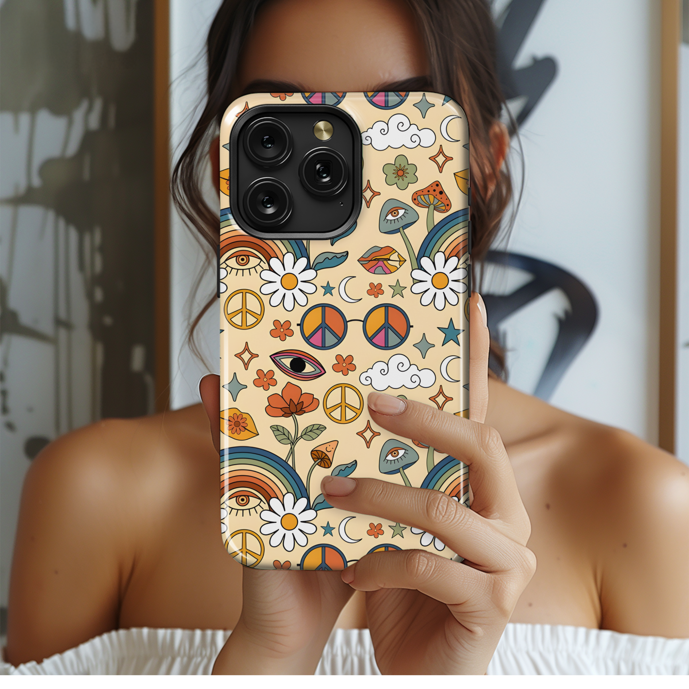 Psychedelic Hippie Phone Case iPhone Samsung Cover Pixel 2833