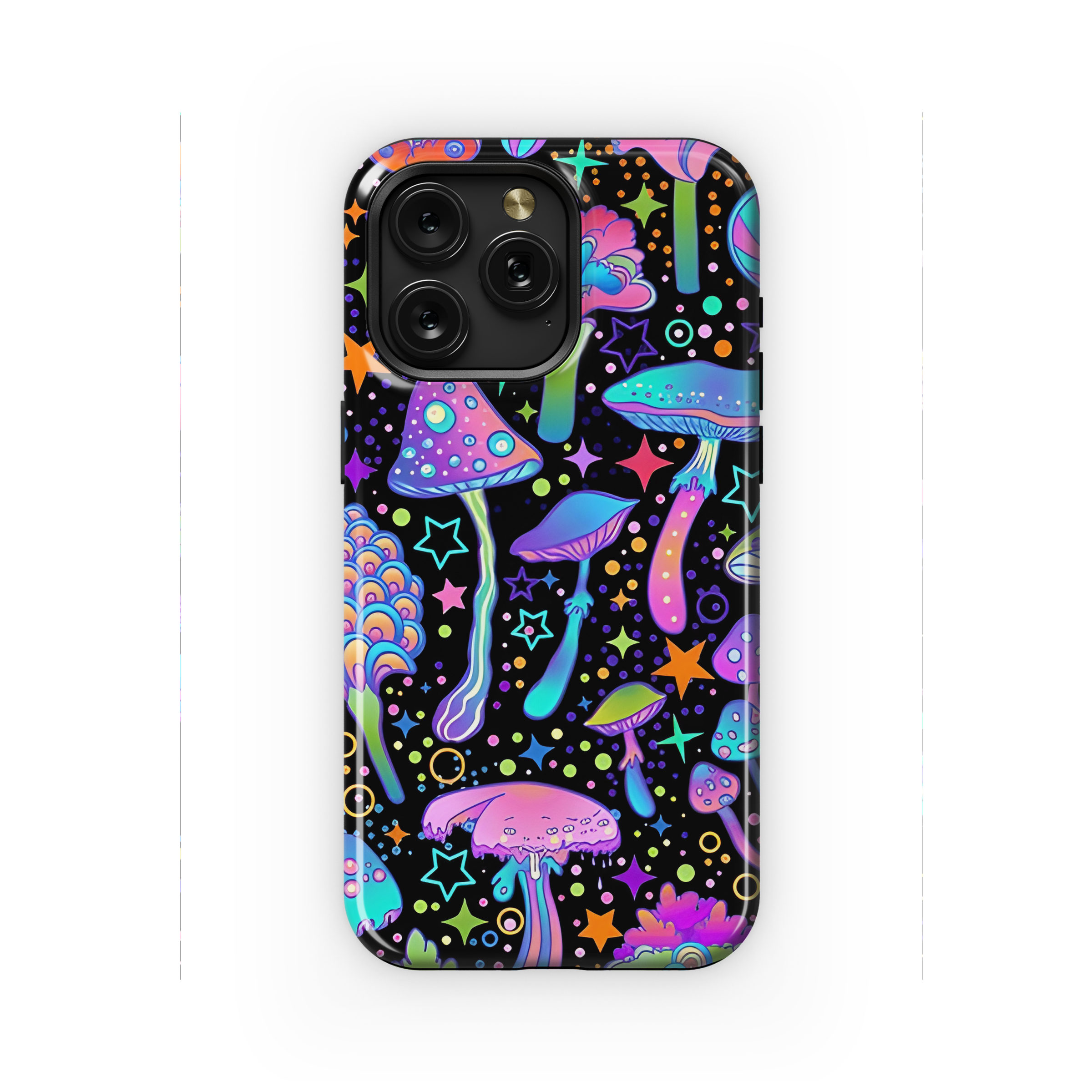 Psychedelic Mushroom Star Pattern Phone Case iPhone Samsung Cover Pixel 2171