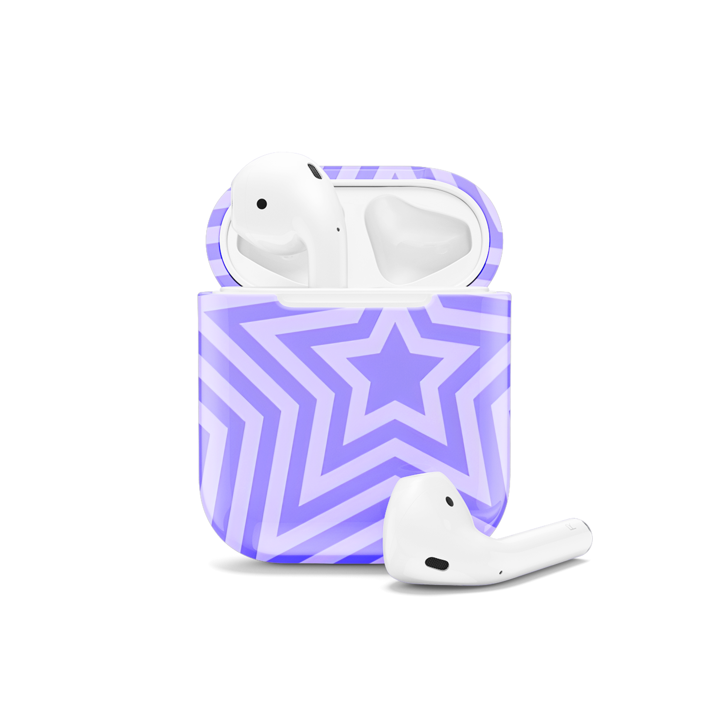 Psychedelic Purple Concentric Stars AirPods Case AirPods Pro AirPods Pro 2 AirPods 3 AirPods 2 Glossy 2152