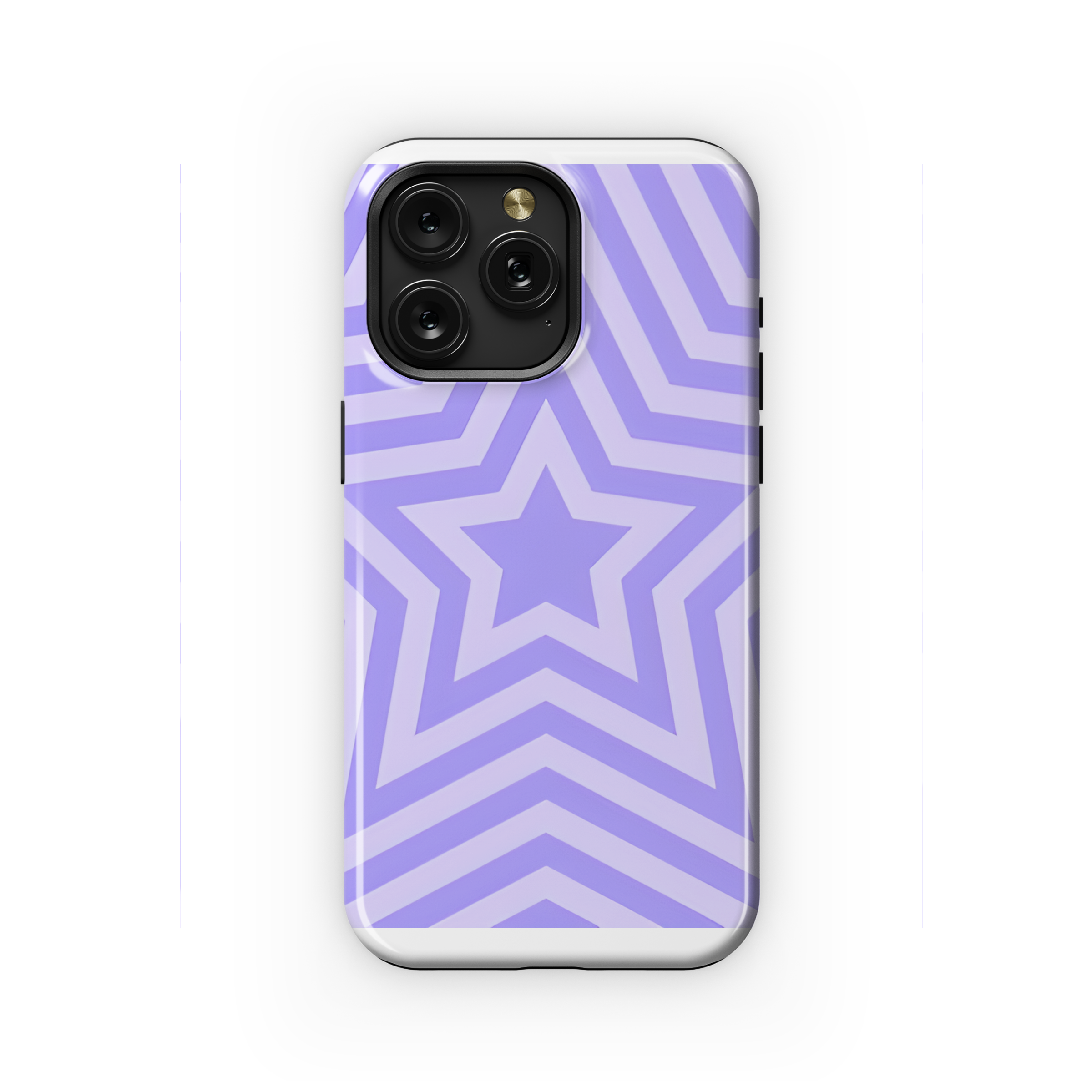 Psychedelic Purple Concentric Stars Phone Case iPhone Samsung Cover Pixel 2152