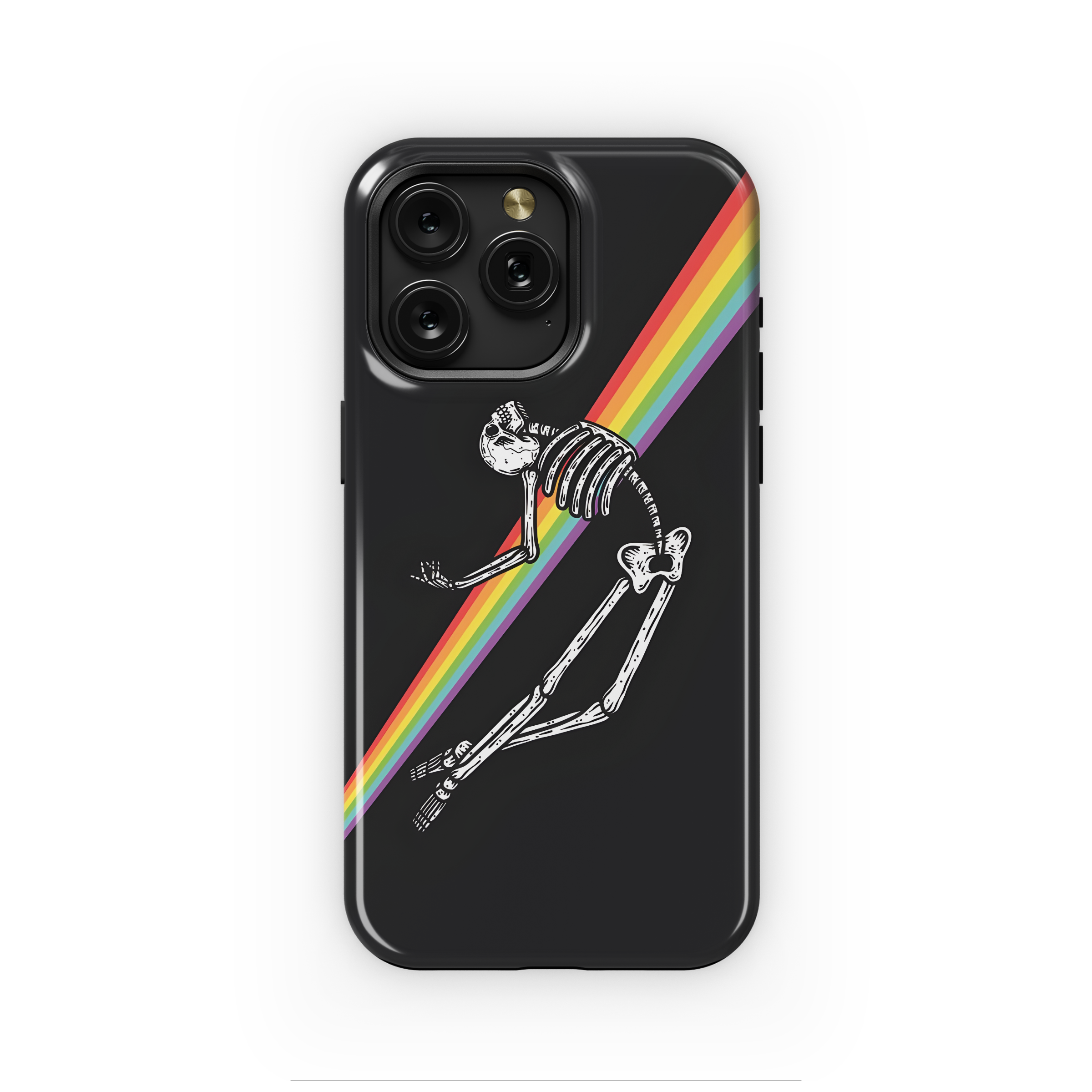 Rainbow LGBT Skeleton Phone Case iPhone Samsung Cover Pixel 1766