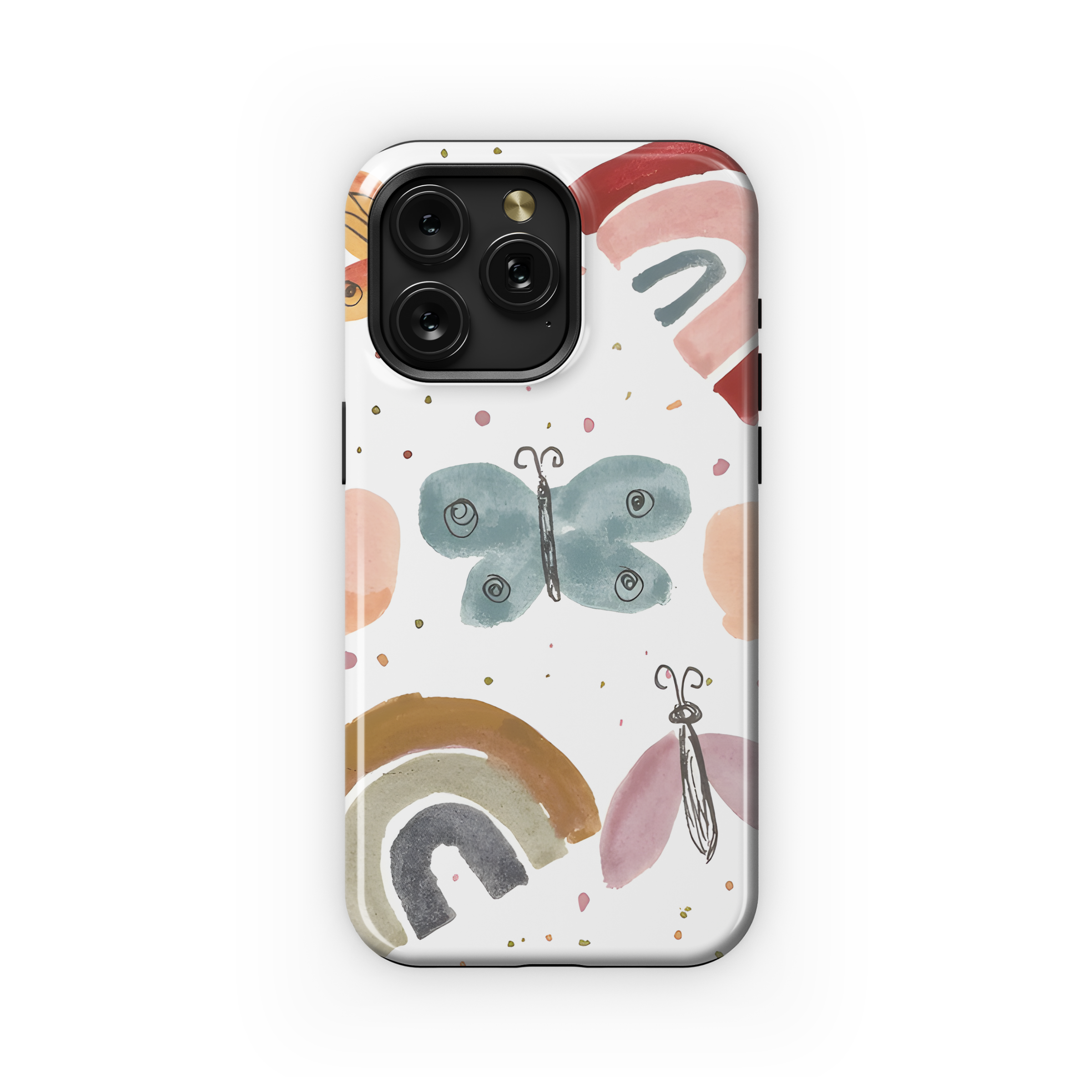 Rainbow Watercolor Butterfly Phone Case iPhone Samsung Cover Pixel 2820