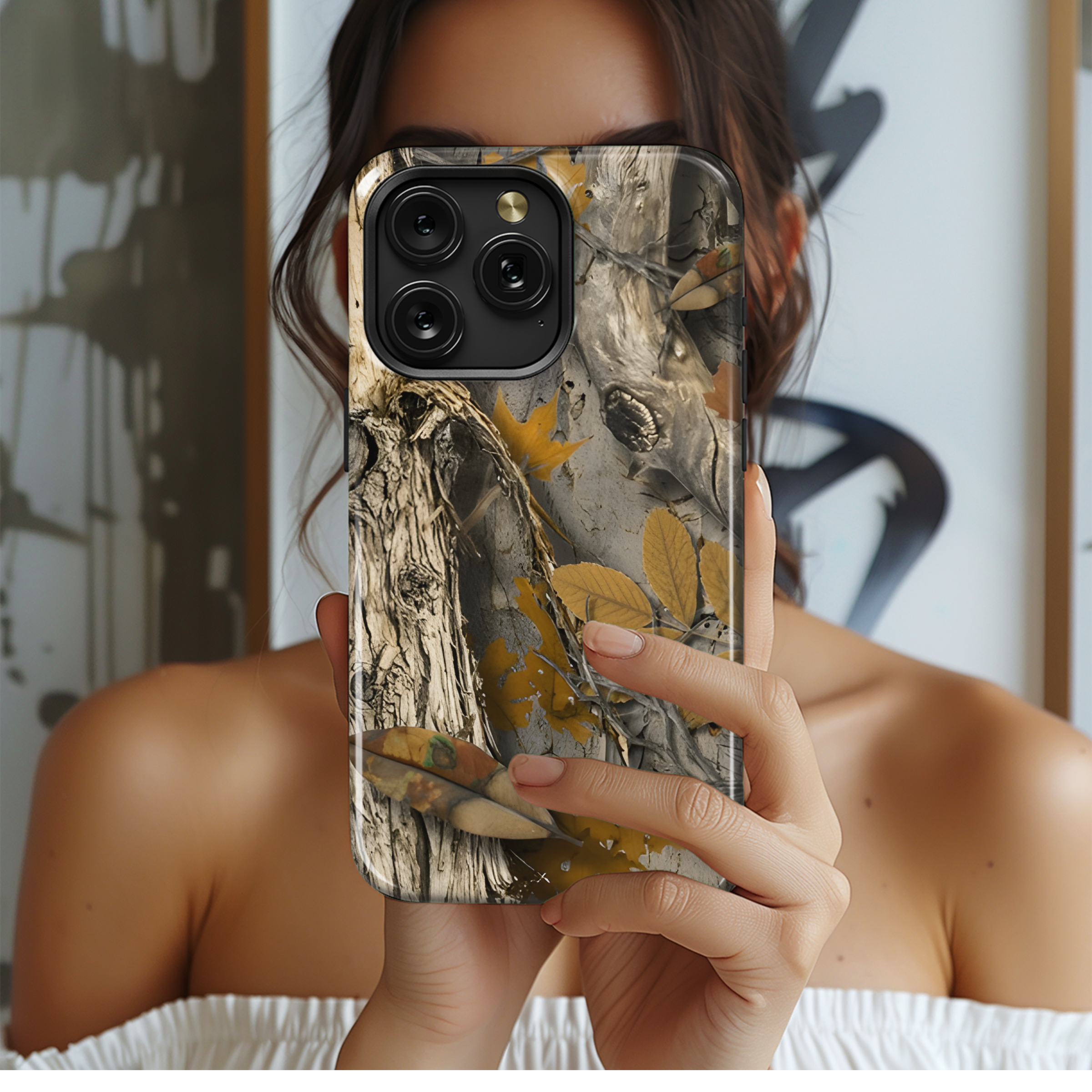 Real Tree Camouflage Phone Case iPhone Samsung Cover Pixel 2542