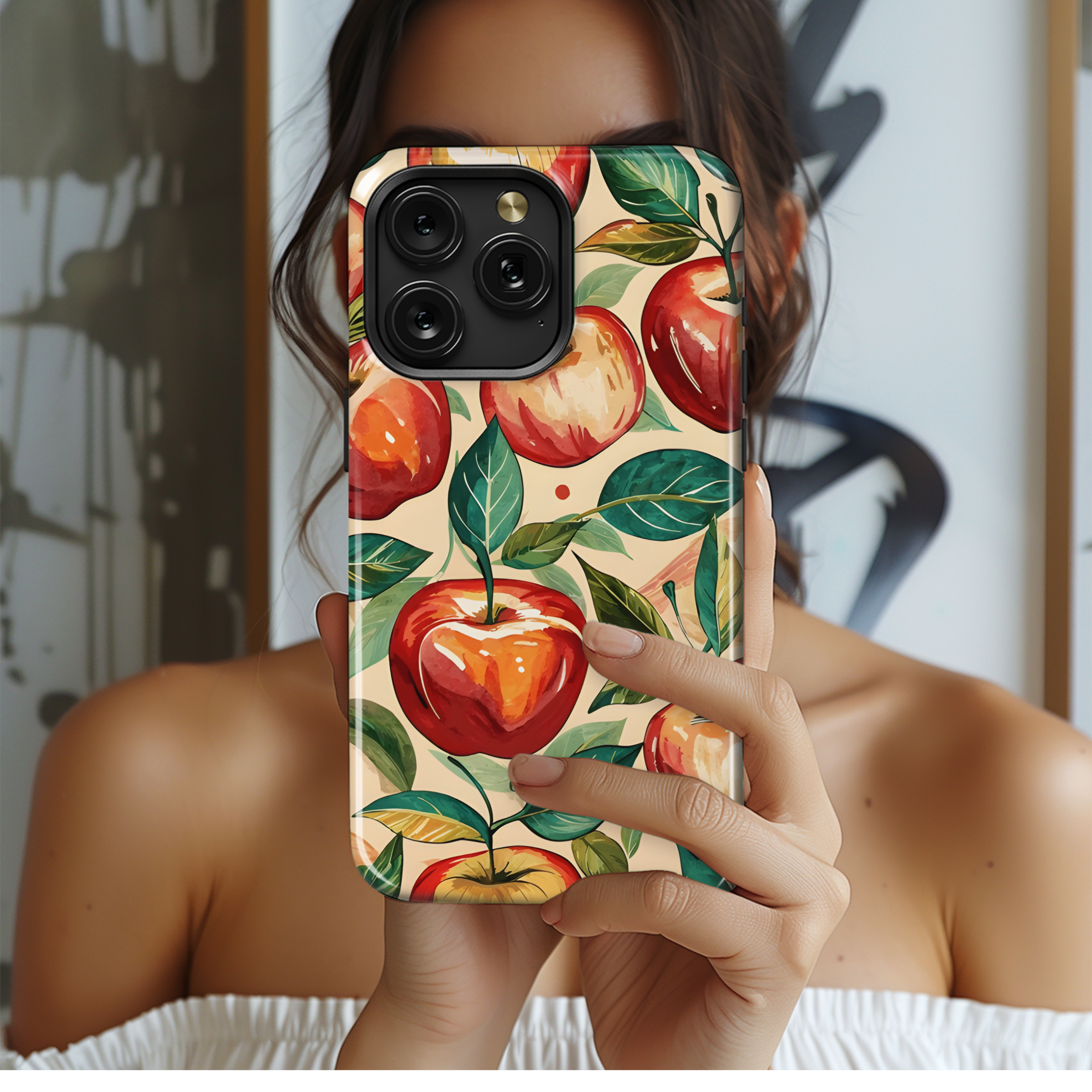 Red Apple Phone Case iPhone Samsung Cover Pixel 2507