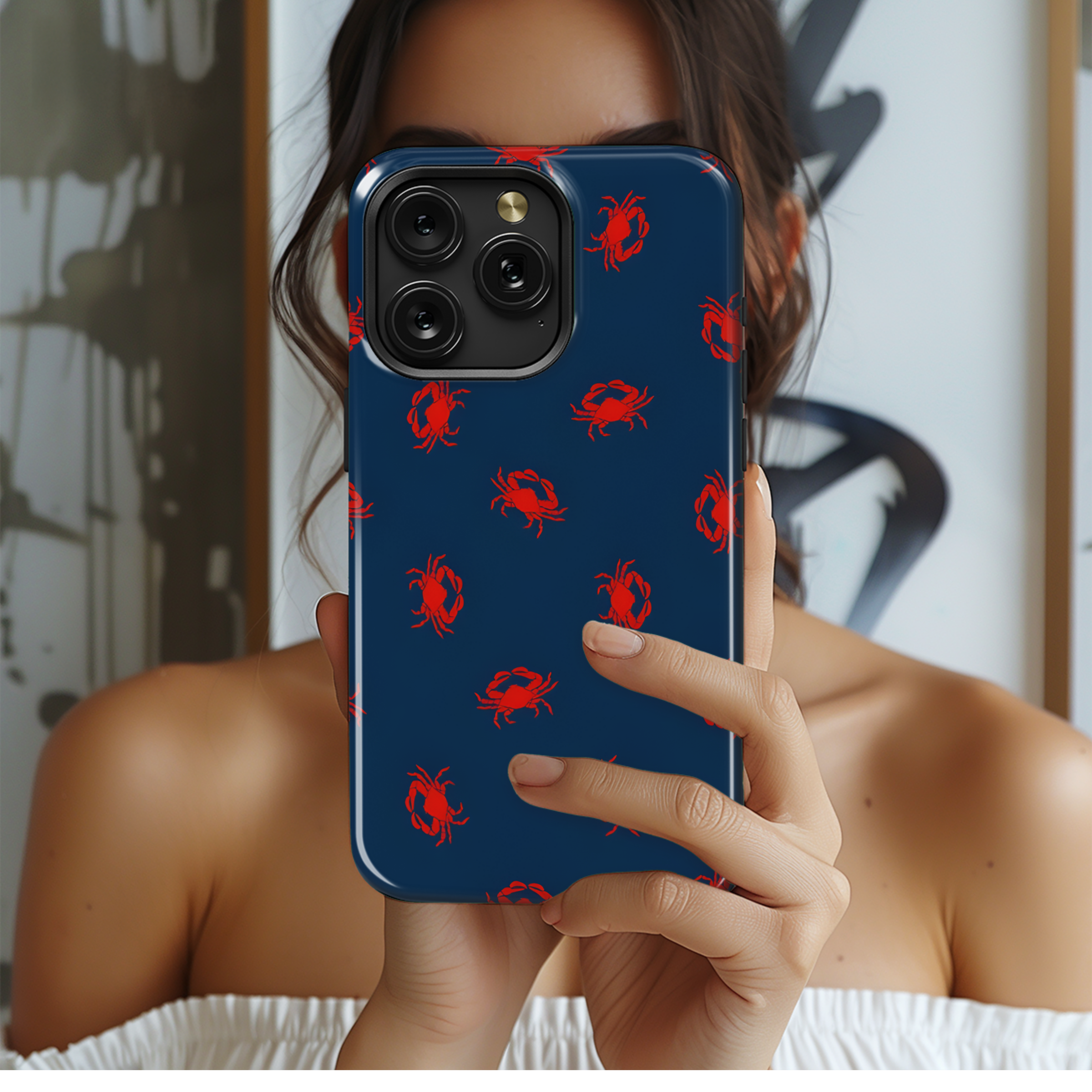 Red Crab Tropical Phone Case iPhone Samsung Cover Pixel 2656