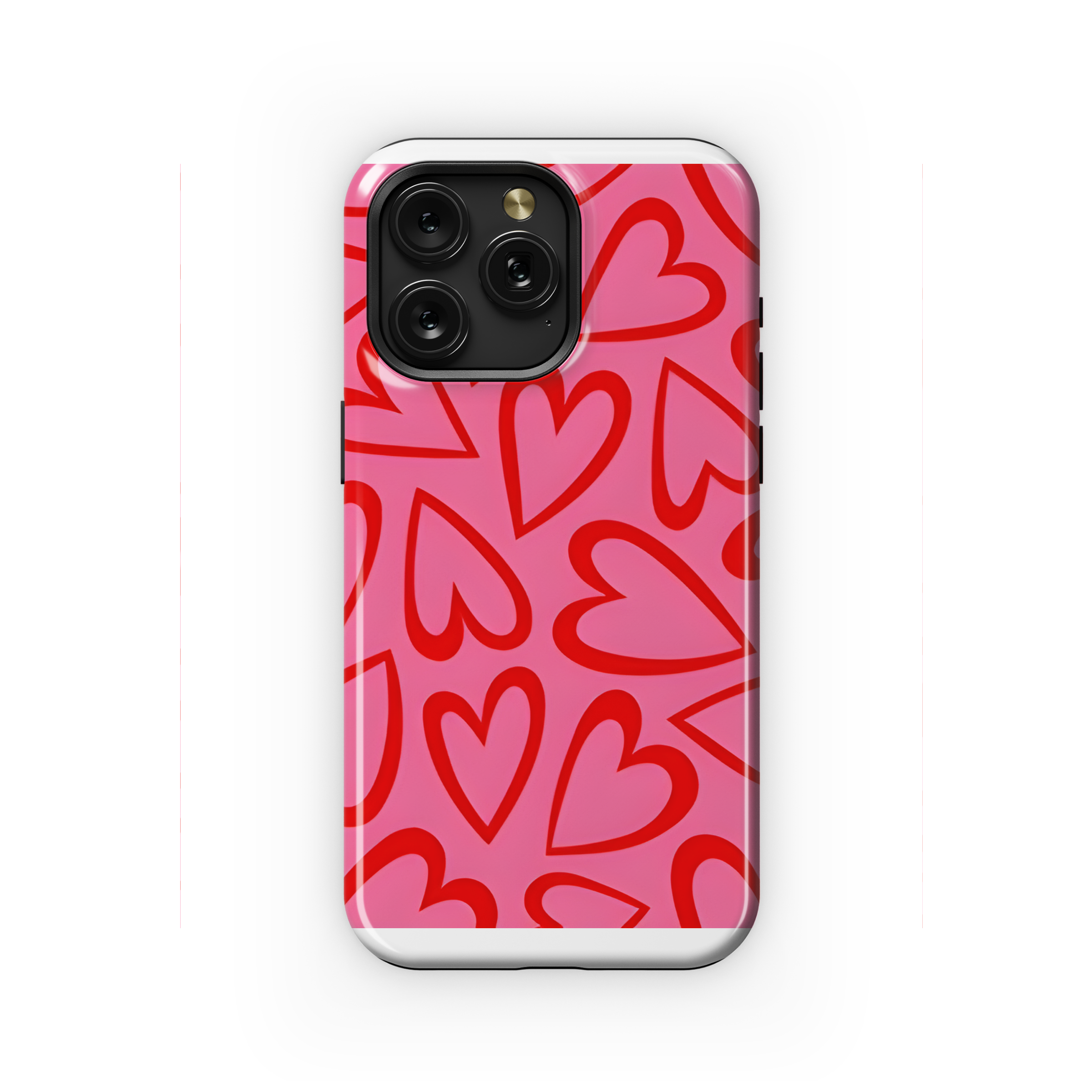 Red Heart Pattern Phone Case iPhone Samsung Cover Pixel 2140