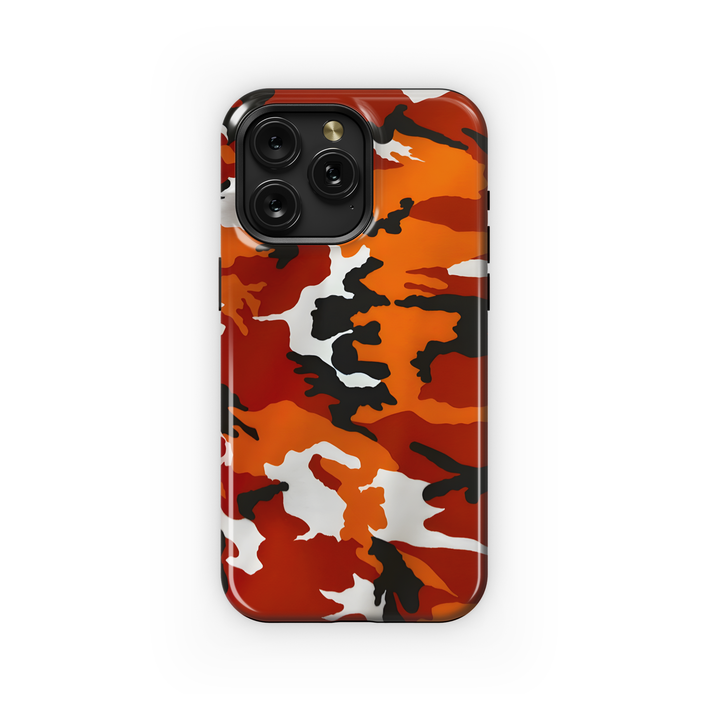 Red Orange White Black Camo Phone Case iPhone Samsung Cover Pixel 1947