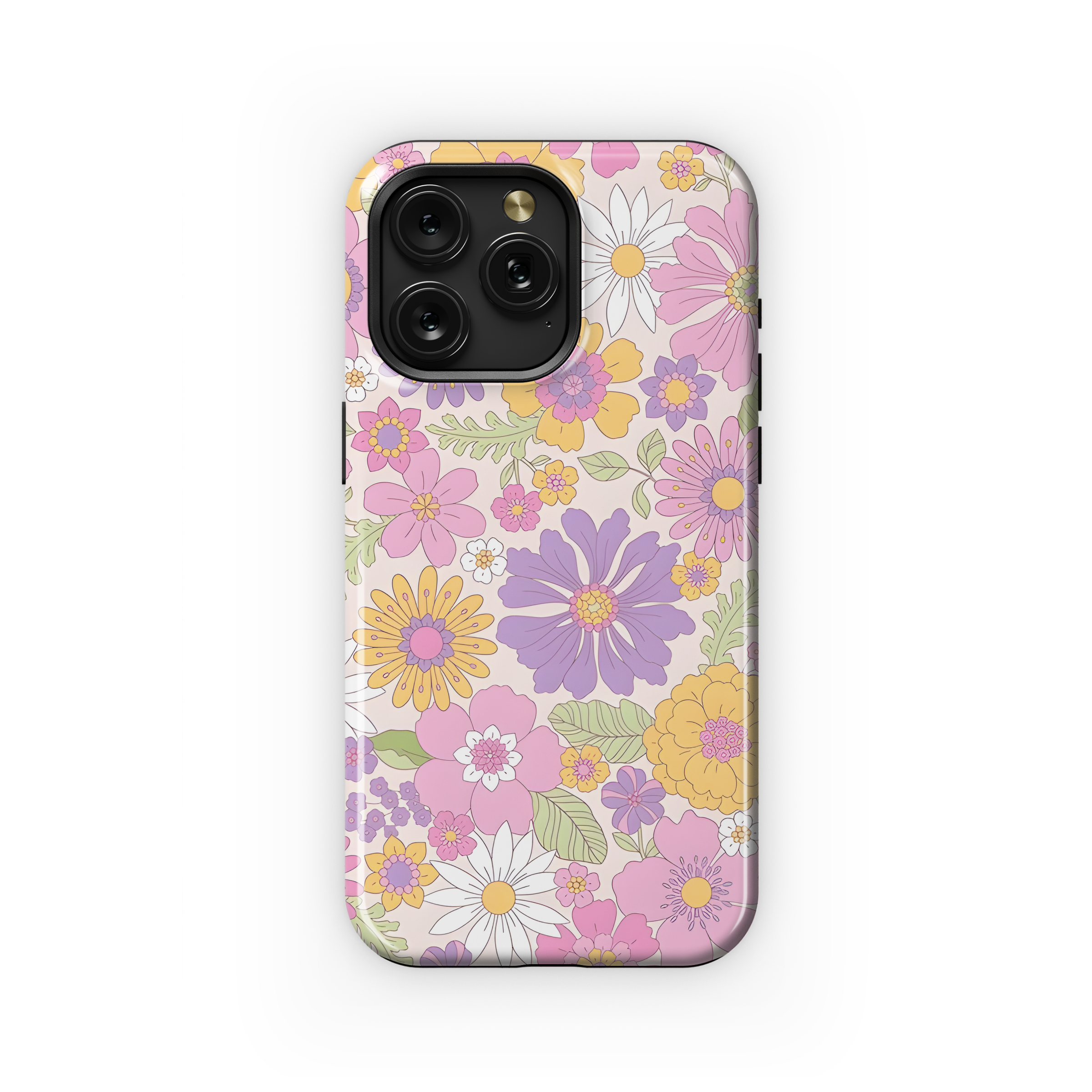 Retro 70s Floral Seamless Phone Case iPhone Samsung Cover Pixel 2499