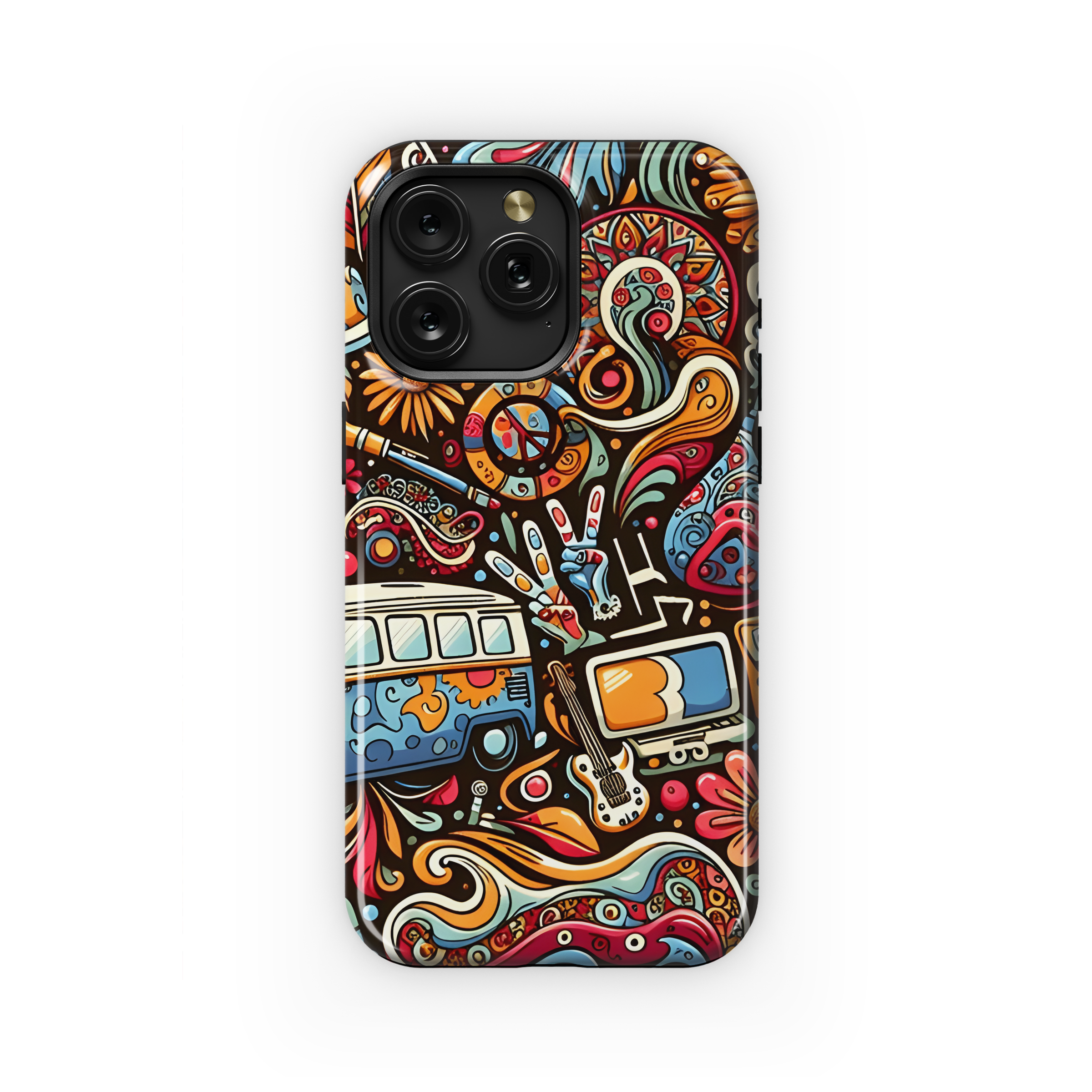 Retro Hippie Phone Case iPhone Samsung Cover Pixel 2901