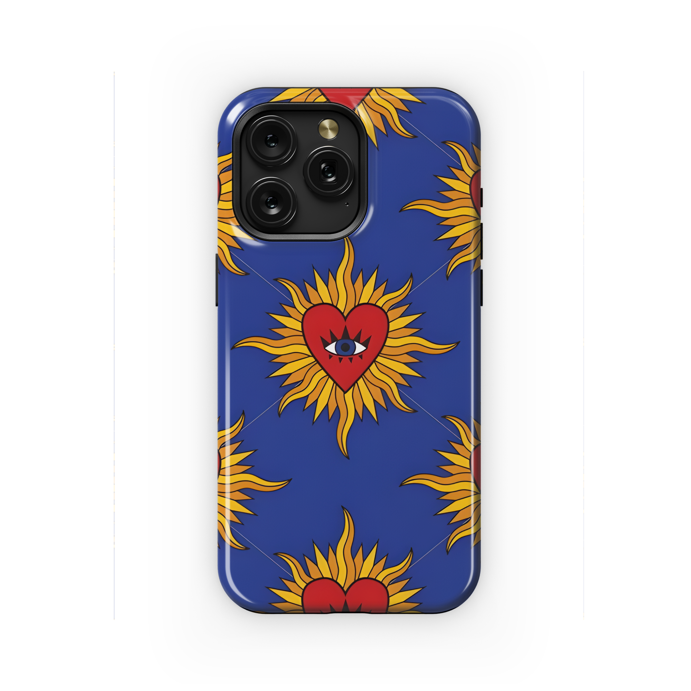 Royal Gothic Pattern Sacred Heart Evil Eye Sun Phone Case iPhone Samsung Cover Pixel 2136