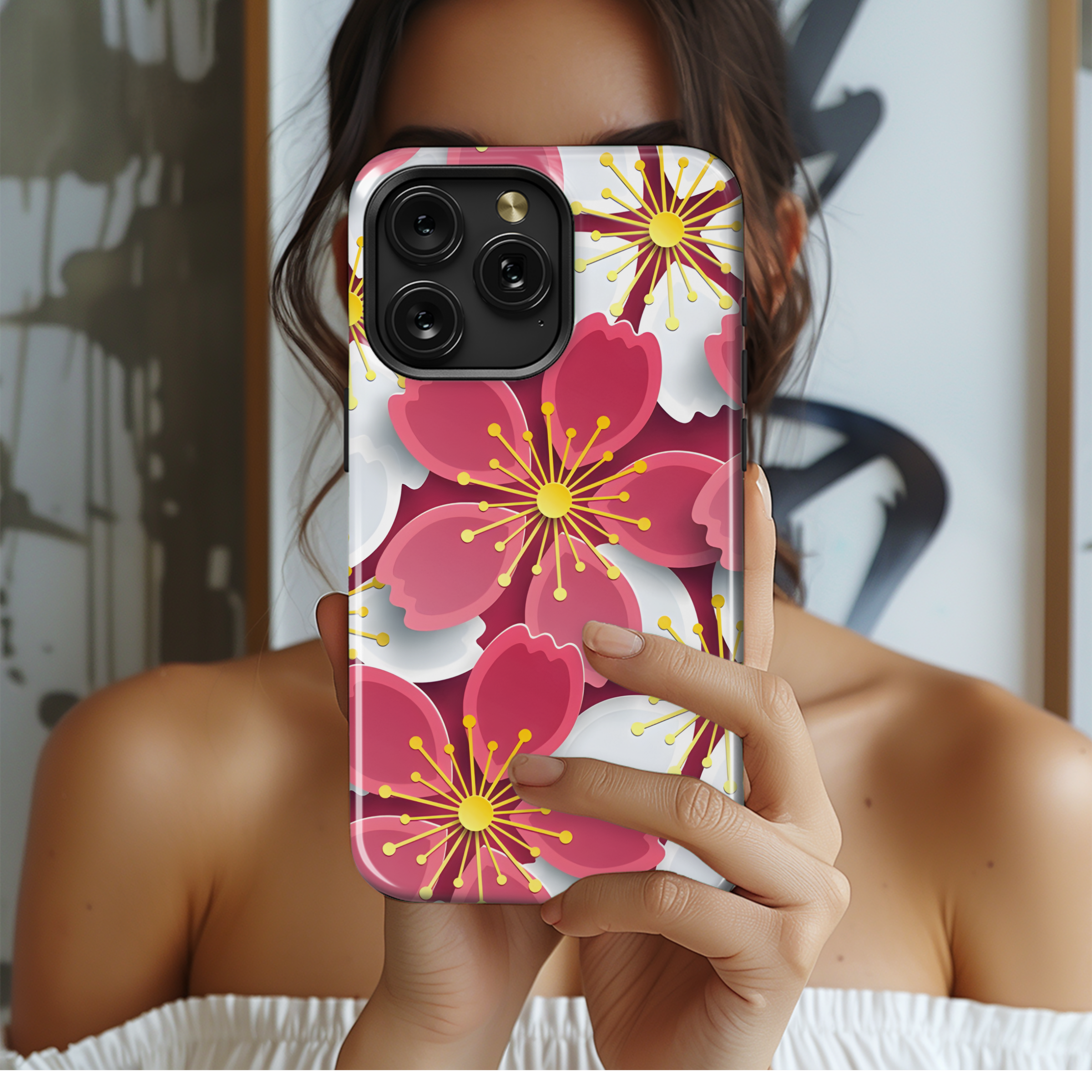 Sakura Floral Phone Case iPhone Samsung Cover Pixel 2793