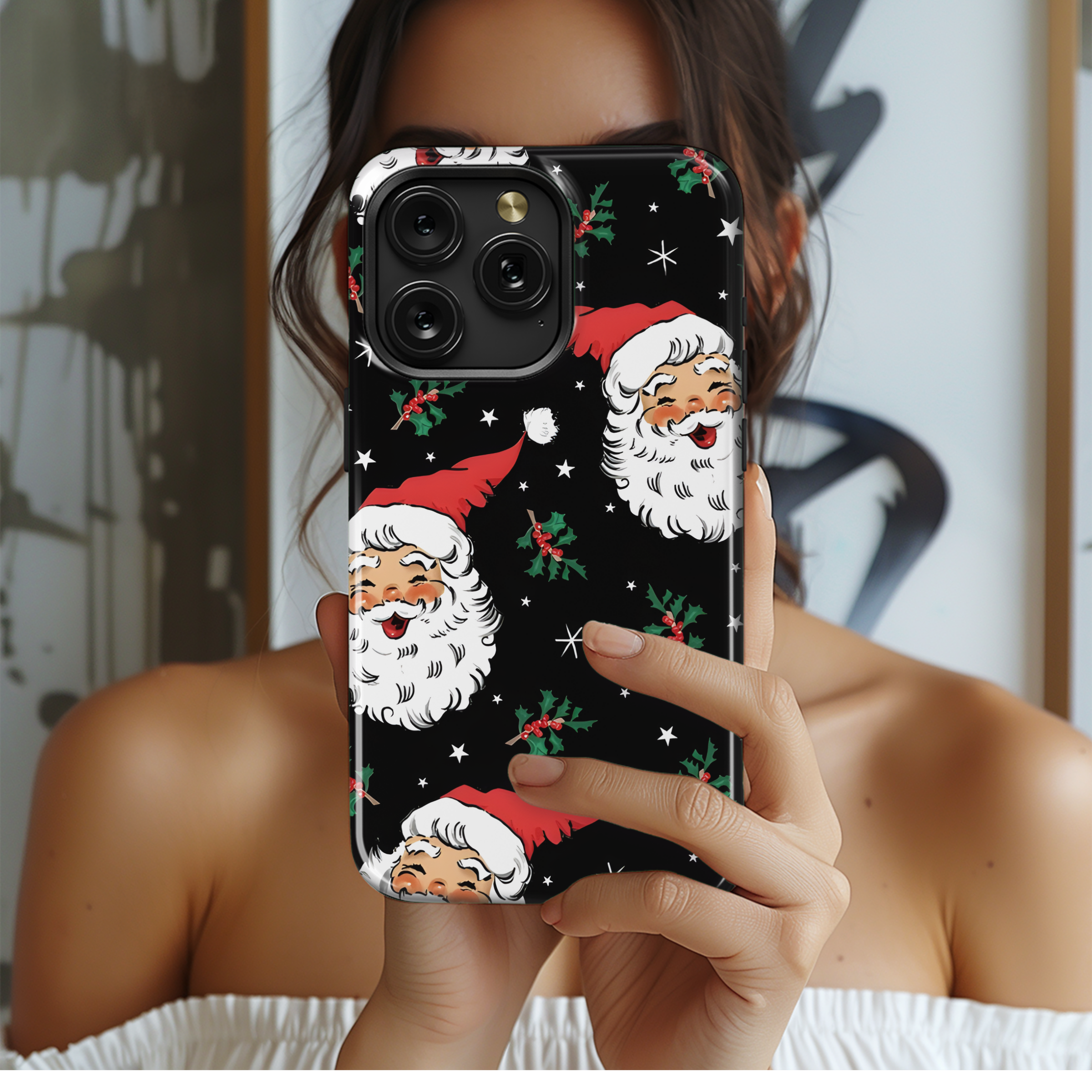 Santa Claus Vintage Cartoon Phone Case iPhone Samsung Cover Pixel 2163