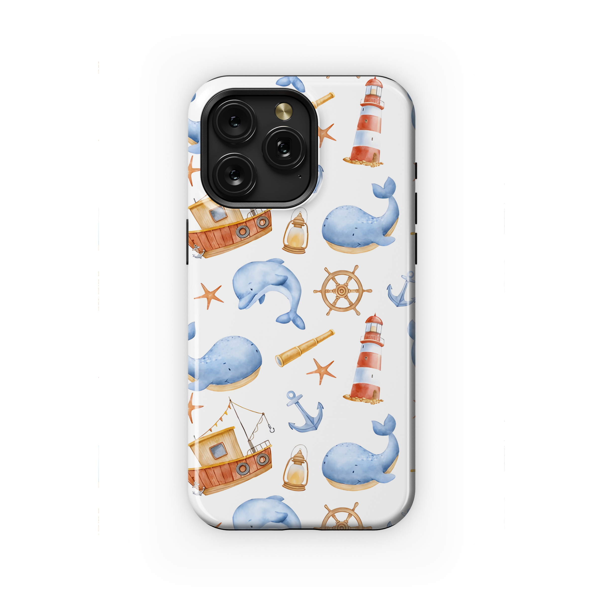 Sea Animals Boat Phone Case iPhone Samsung Cover Pixel 2106