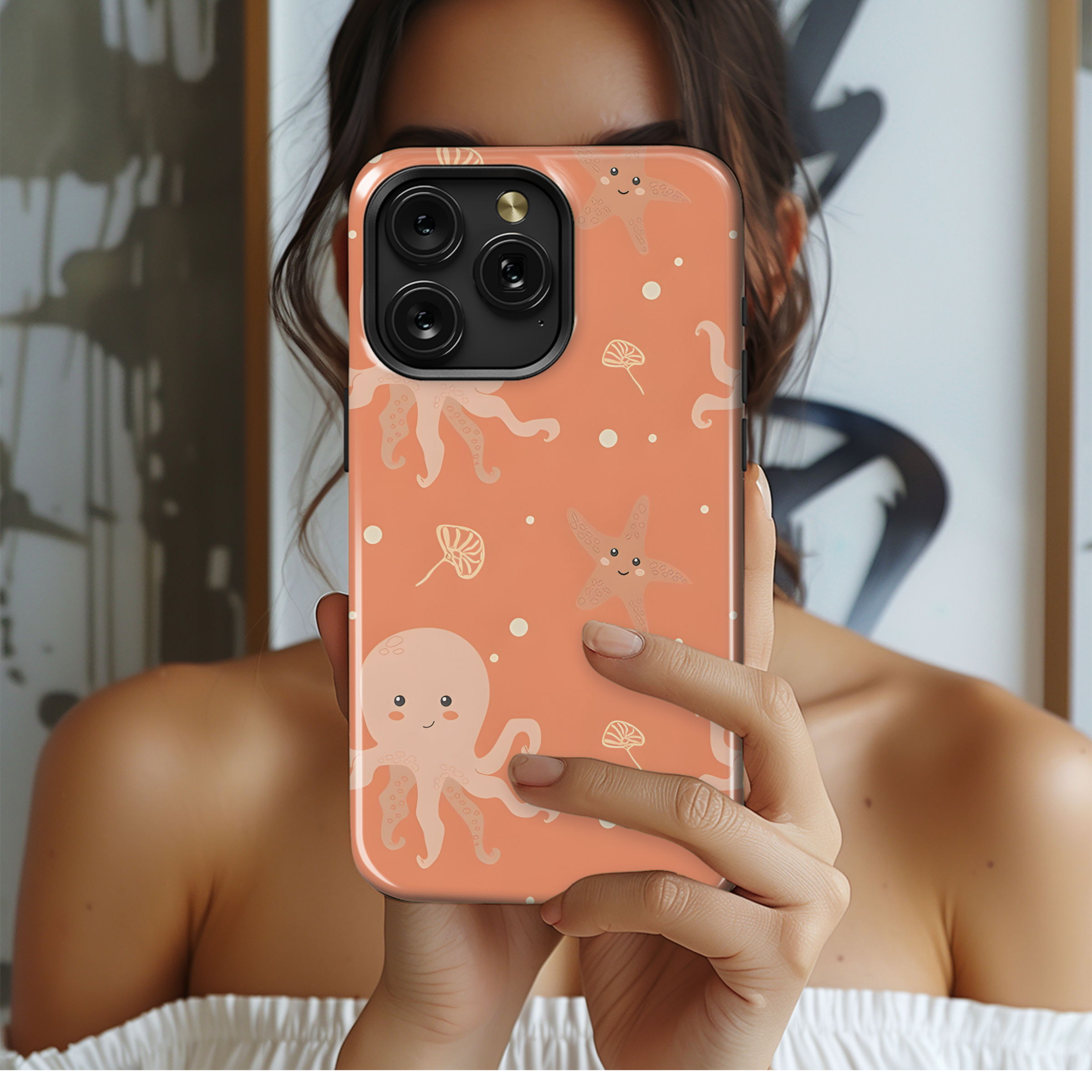 Sea Animals Pattern for Kids Phone Case iPhone Samsung Cover Pixel 2256