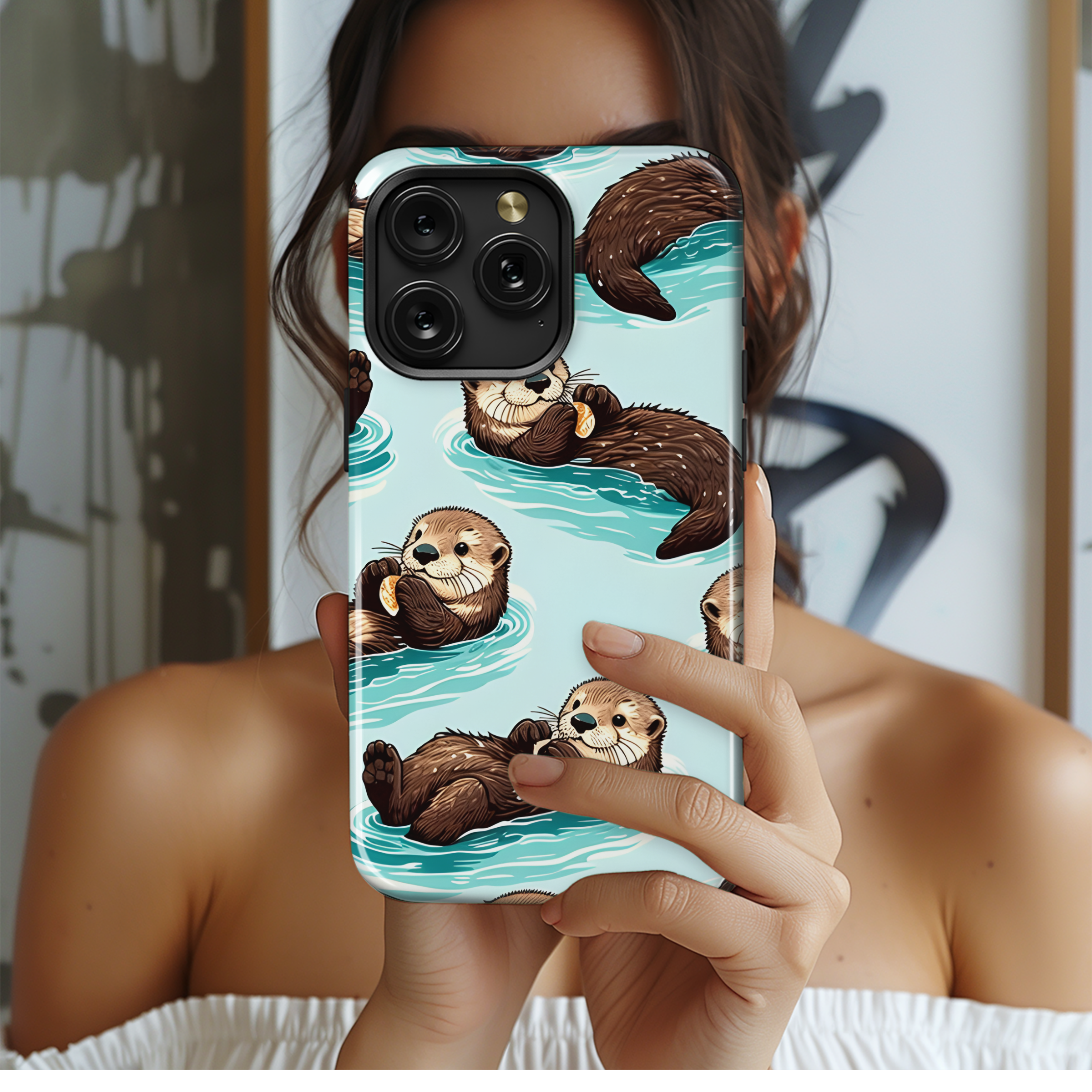 Sea Otters Phone Case iPhone Samsung Cover Pixel 2743