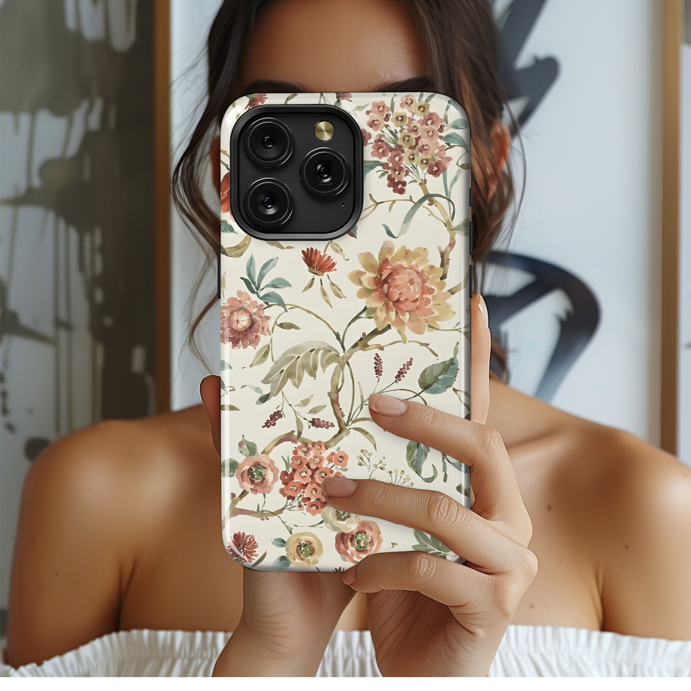 Seamless Floral Pattern Phone Case iPhone Samsung Cover Pixel 2343