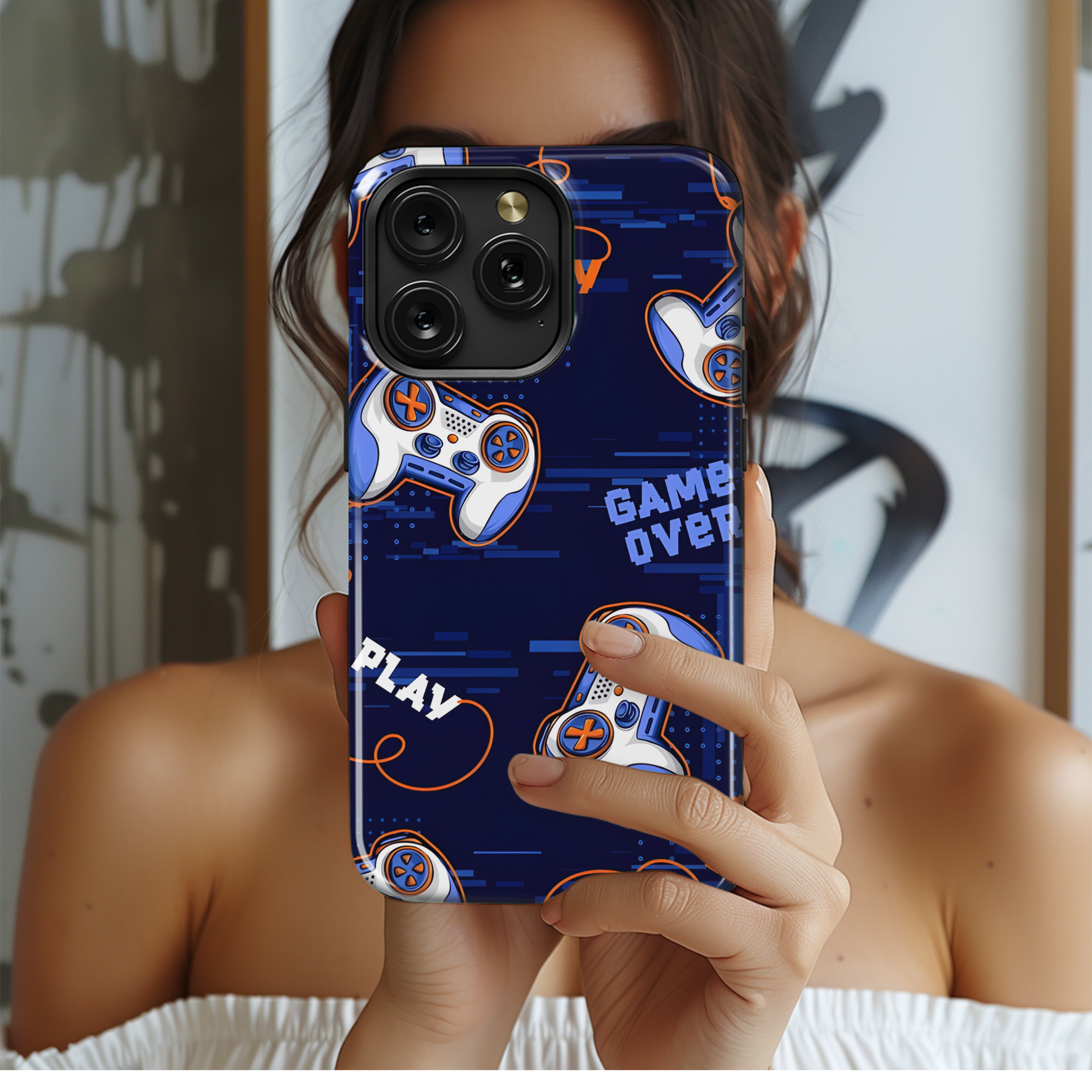 Seamless Gamepads Abstract Phone Case iPhone Samsung Cover Pixel 2383