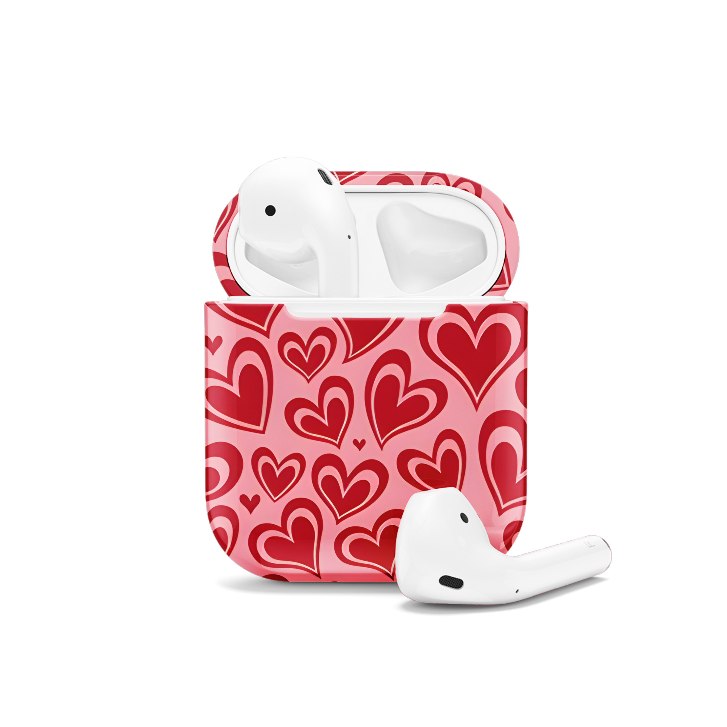 Seamless Love Heart Pattern AirPods Case AirPods Pro AirPods Pro 2 AirPods 3 AirPods 2 Glossy 2142