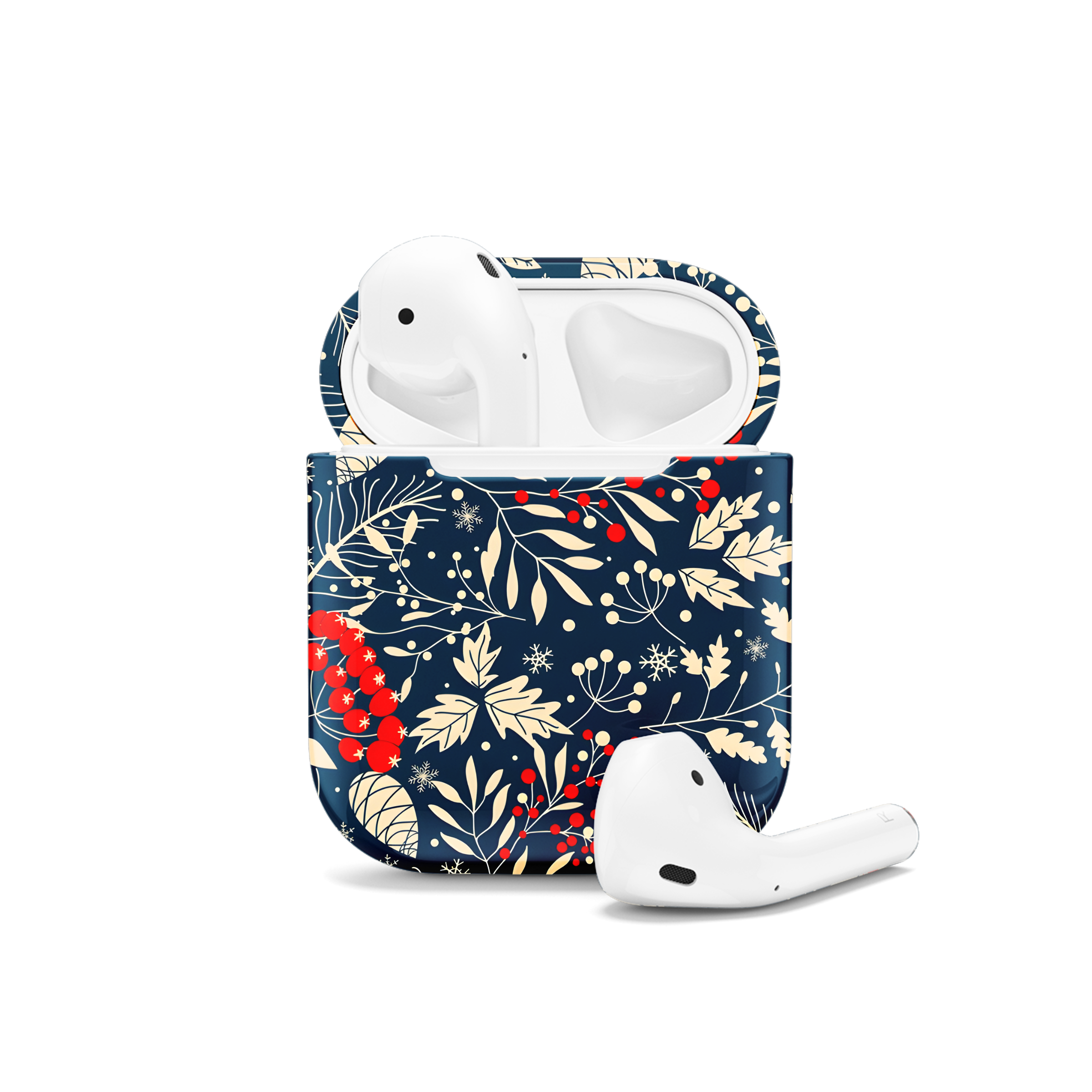 Seamless Winter Pattern with Fir Cone, Holly and Berries AirPods Case AirPods Pro AirPods Pro 2 AirPods 3 AirPods 2 Glossy 2161