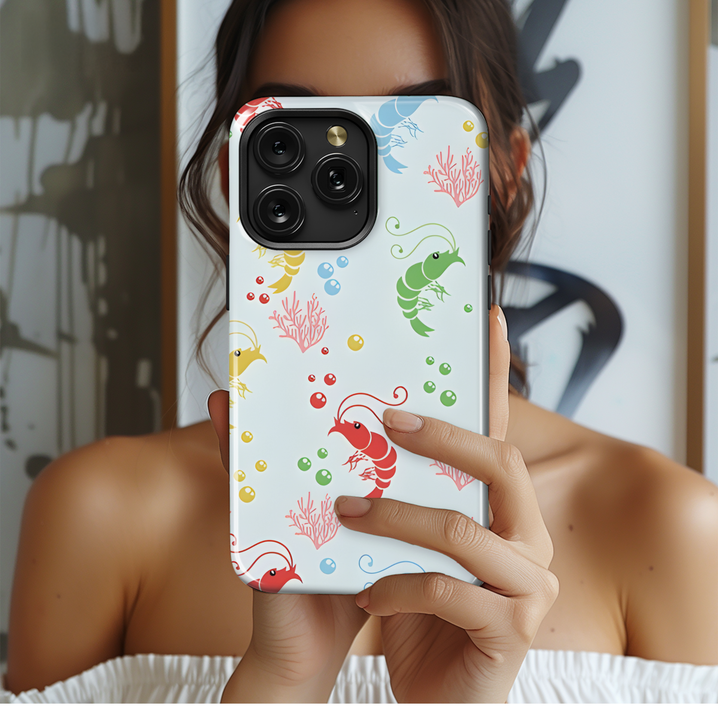 Shrimp Phone Case iPhone Samsung Cover Pixel 2629