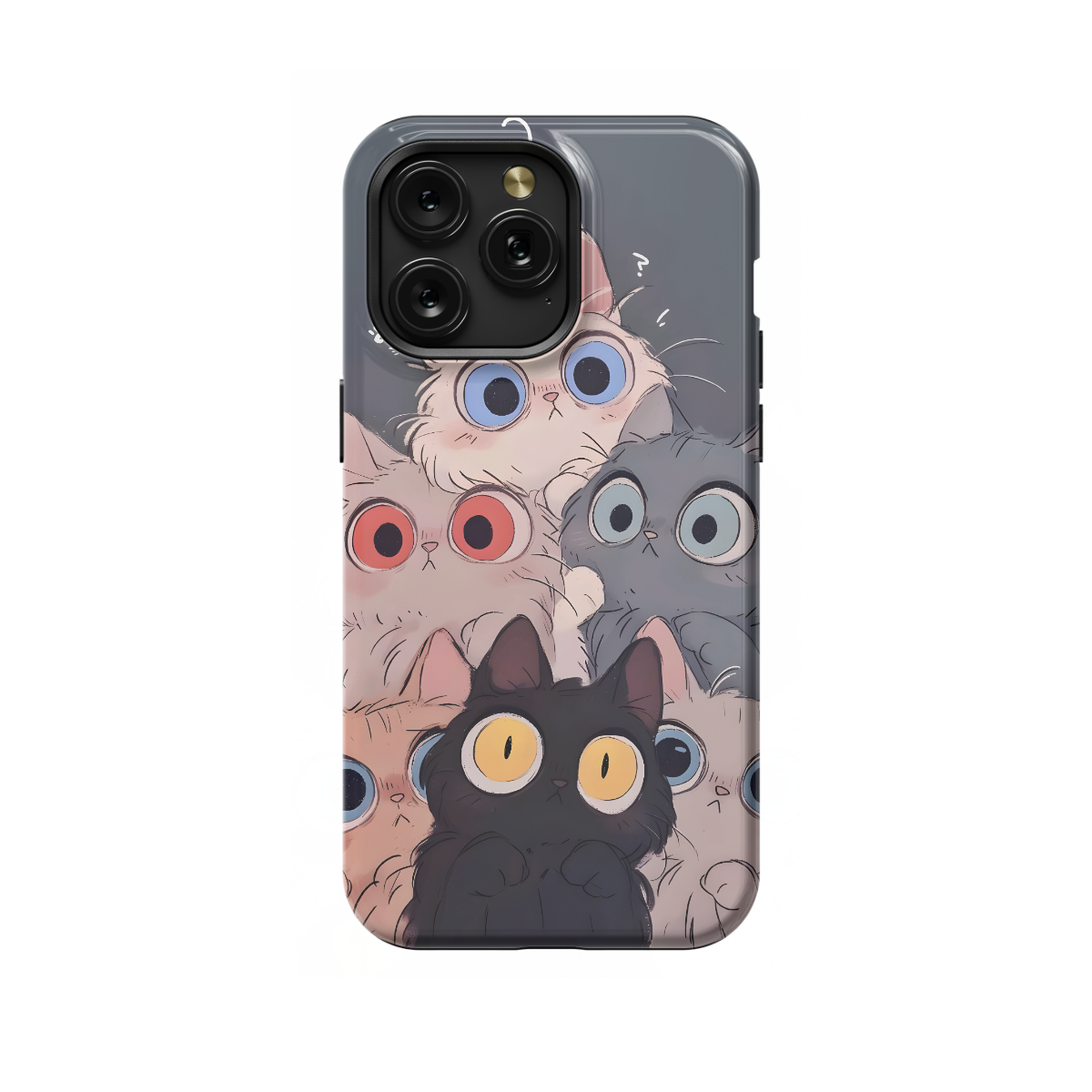 Silly Cat Drawing Phone Case iPhone Samsung Cover Pixel 1621