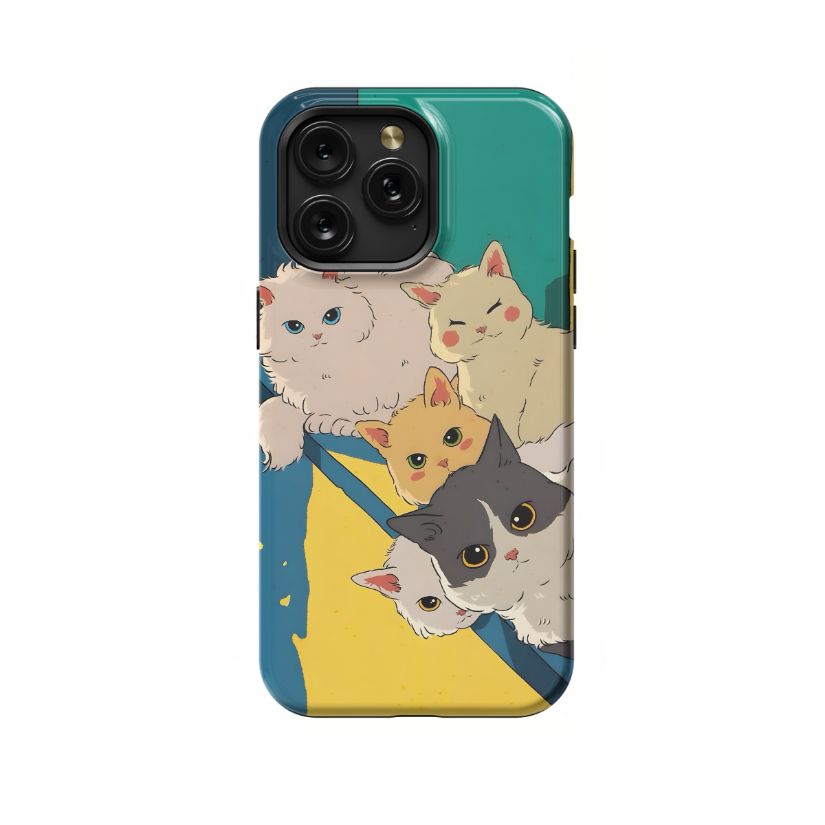 Silly Cat Drawing Phone Case iPhone Samsung Cover Pixel 1622