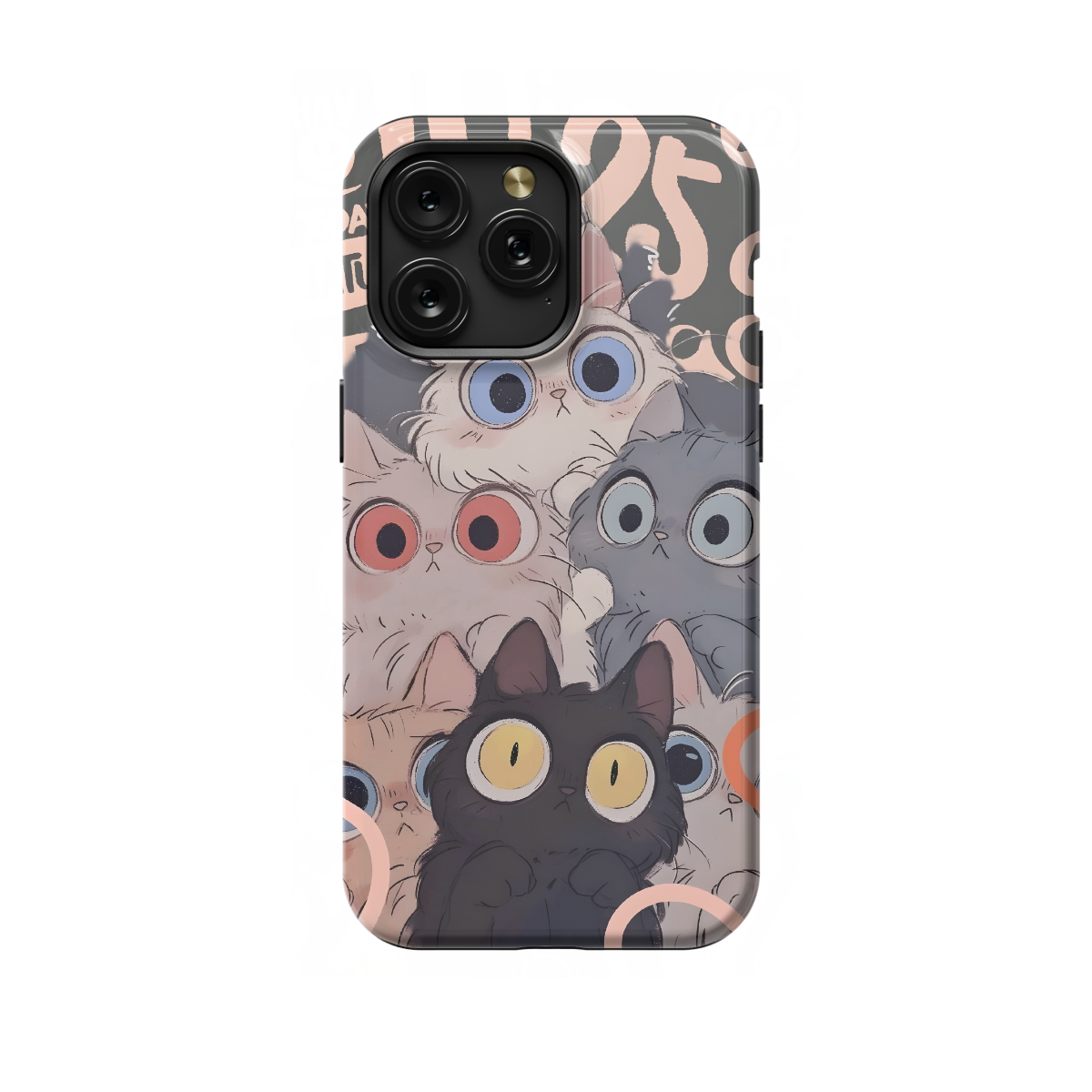 Silly Cat Drawing Phone Case iPhone Samsung Cover Pixel 1623