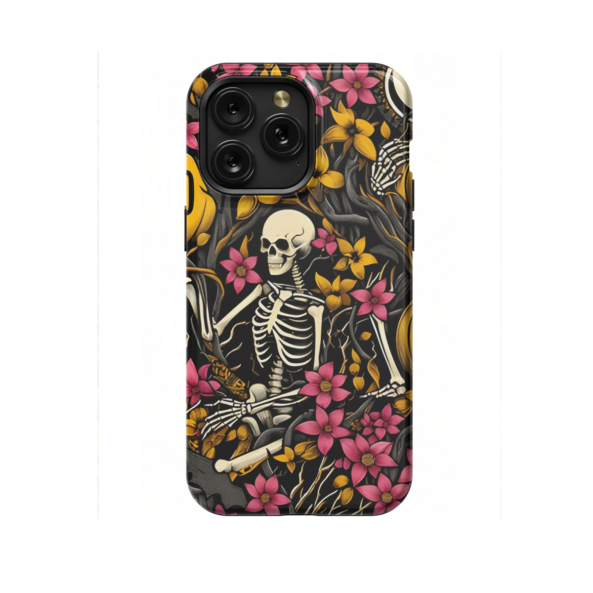 Skeleton Flower Gothic Phone Case iPhone Samsung Cover Pixel 1681