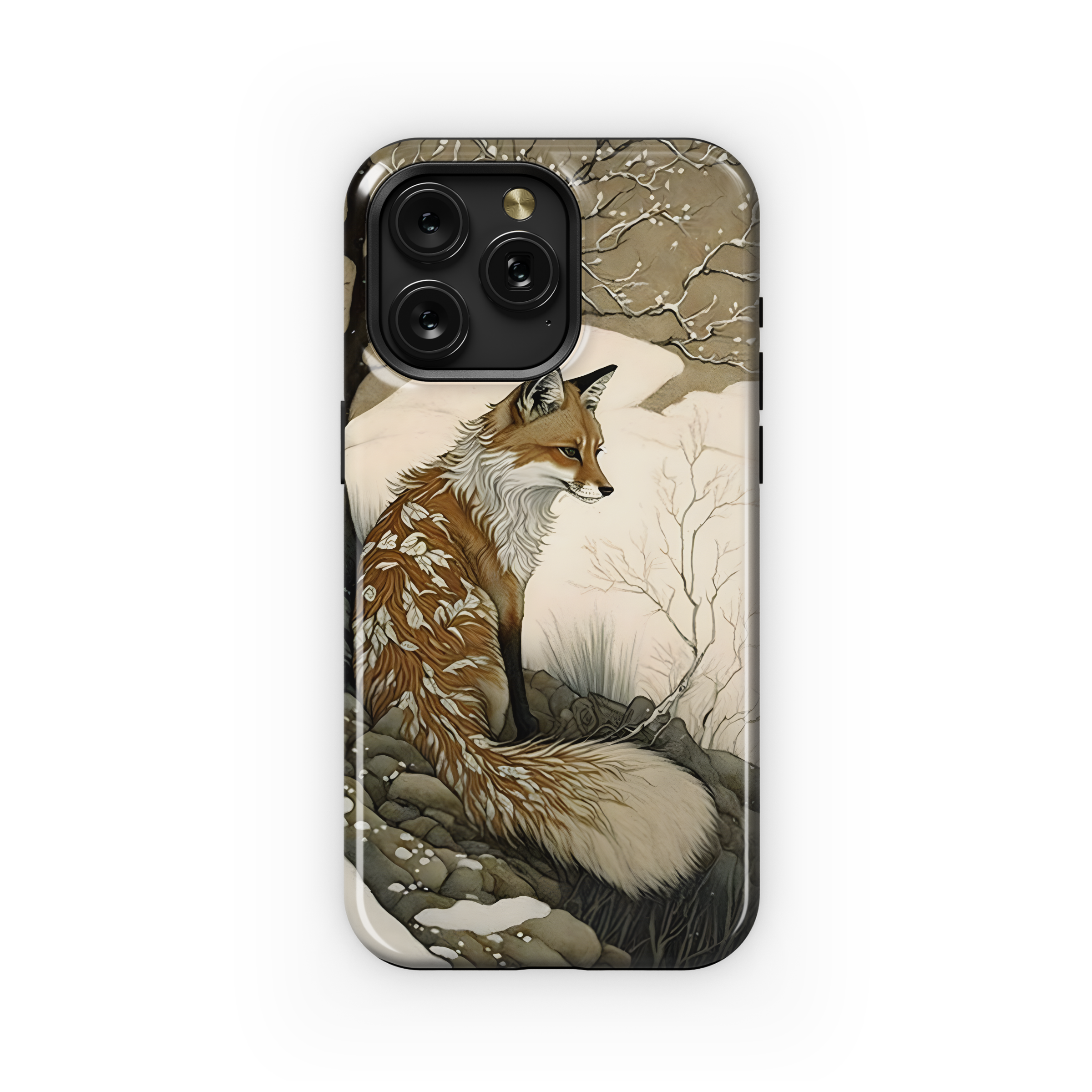 Snow Texture Fox Winter Phone Case iPhone Samsung Cover Pixel 1921