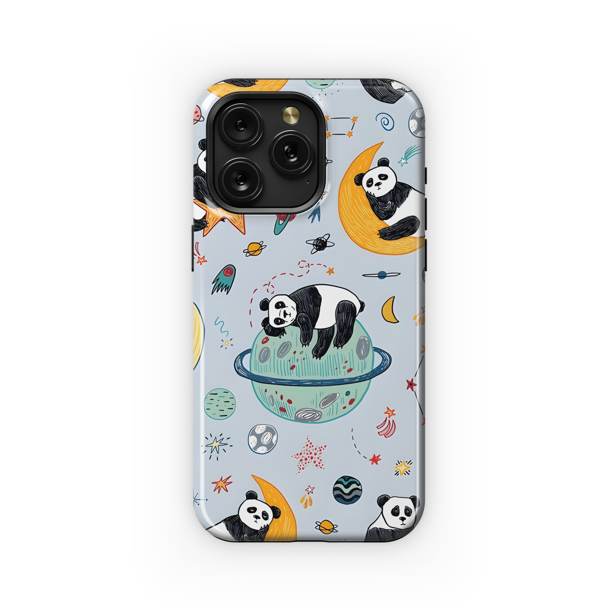 Space Sleeping Panda Phone Case iPhone Samsung Cover Pixel 2850