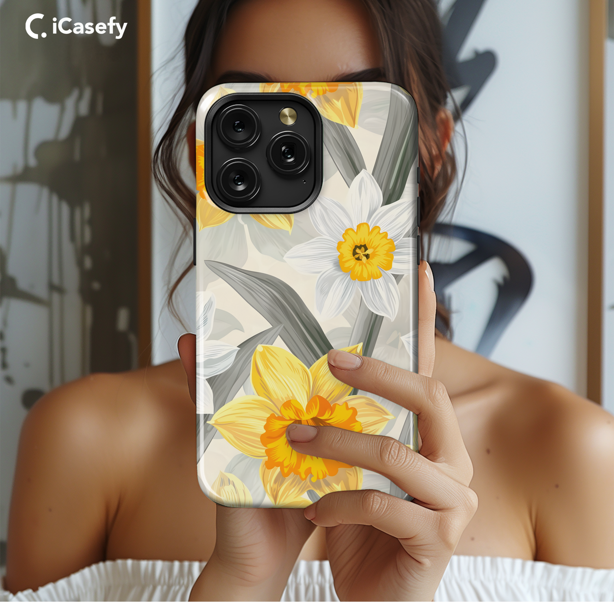 Spring Daffodils Phone Case iPhone Samsung Cover Pixel 1967