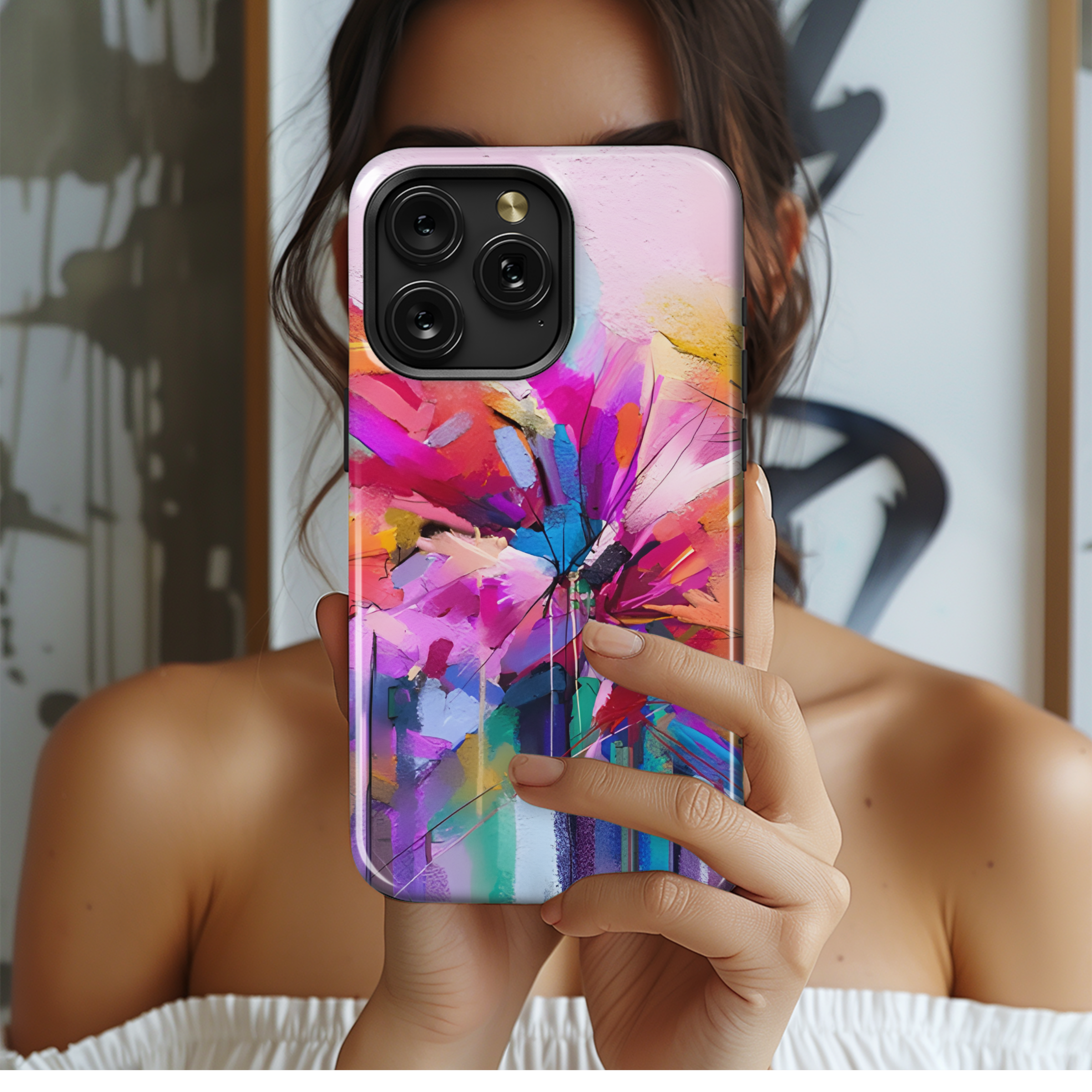 Spring Flower Oil Painting Phone Case iPhone Samsung Cover Pixel 2602