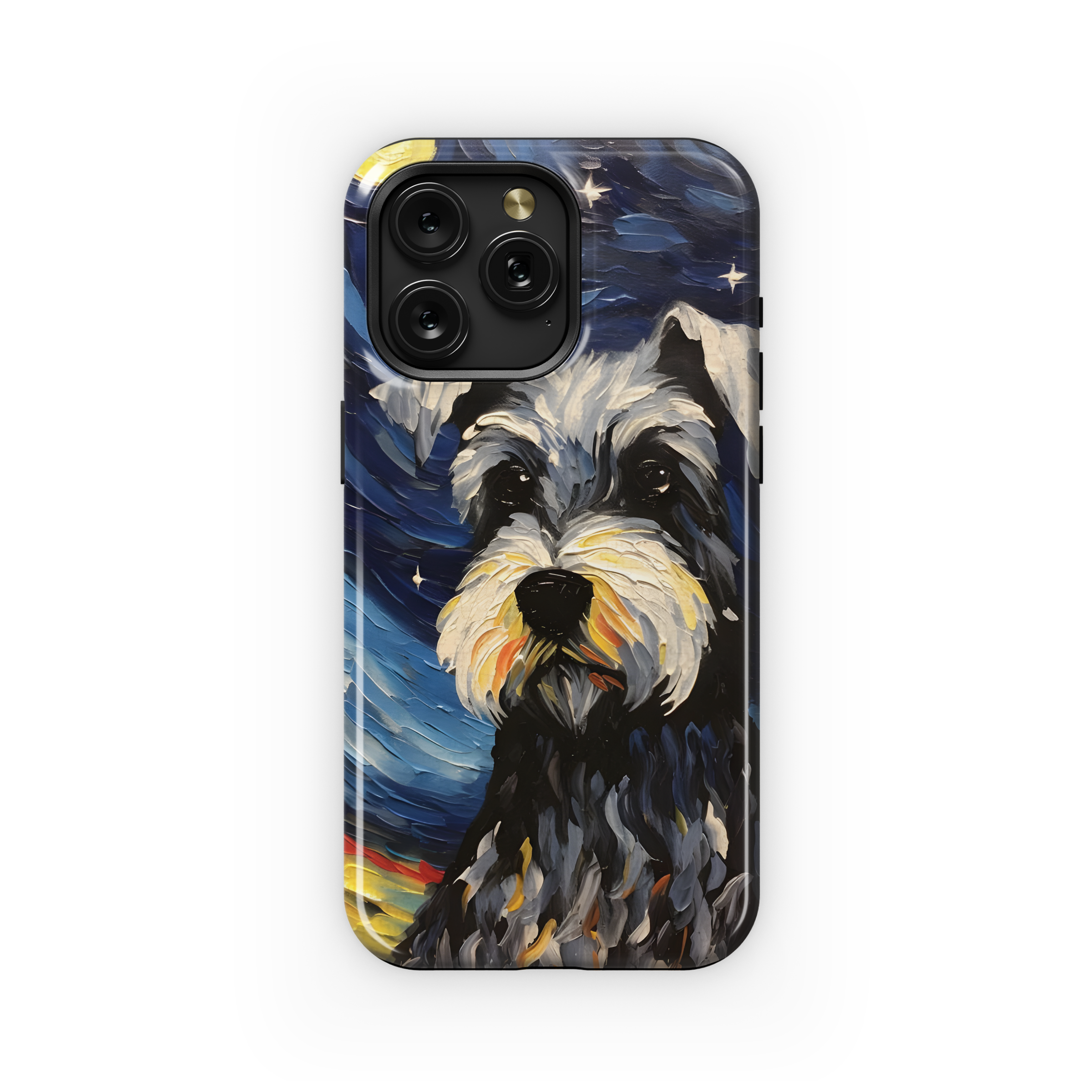 Starry Night Miniature Schnauzer Phone Case iPhone Samsung Cover Pixel 2032