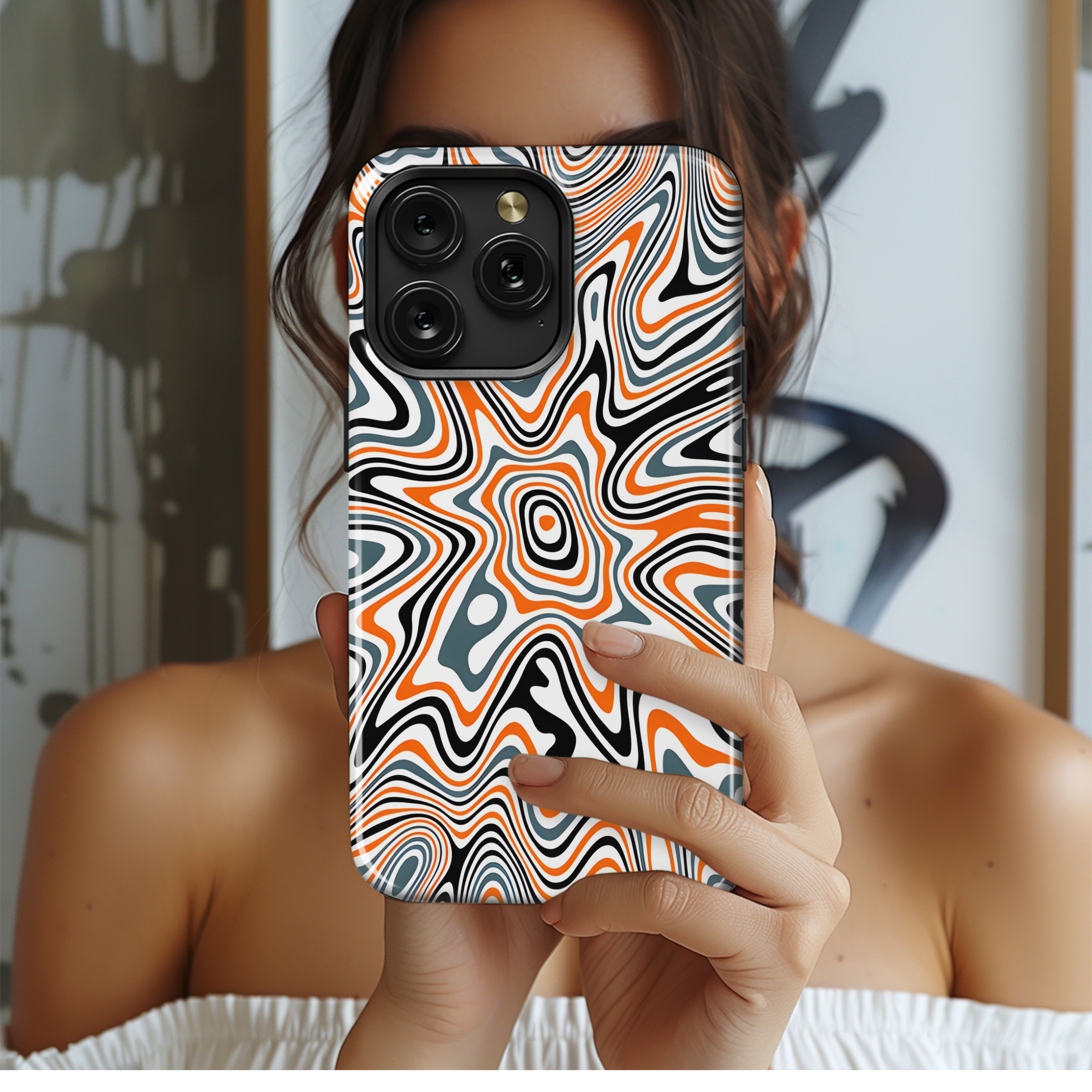 Striped Abstract Phone Case iPhone Samsung Cover Pixel 2619