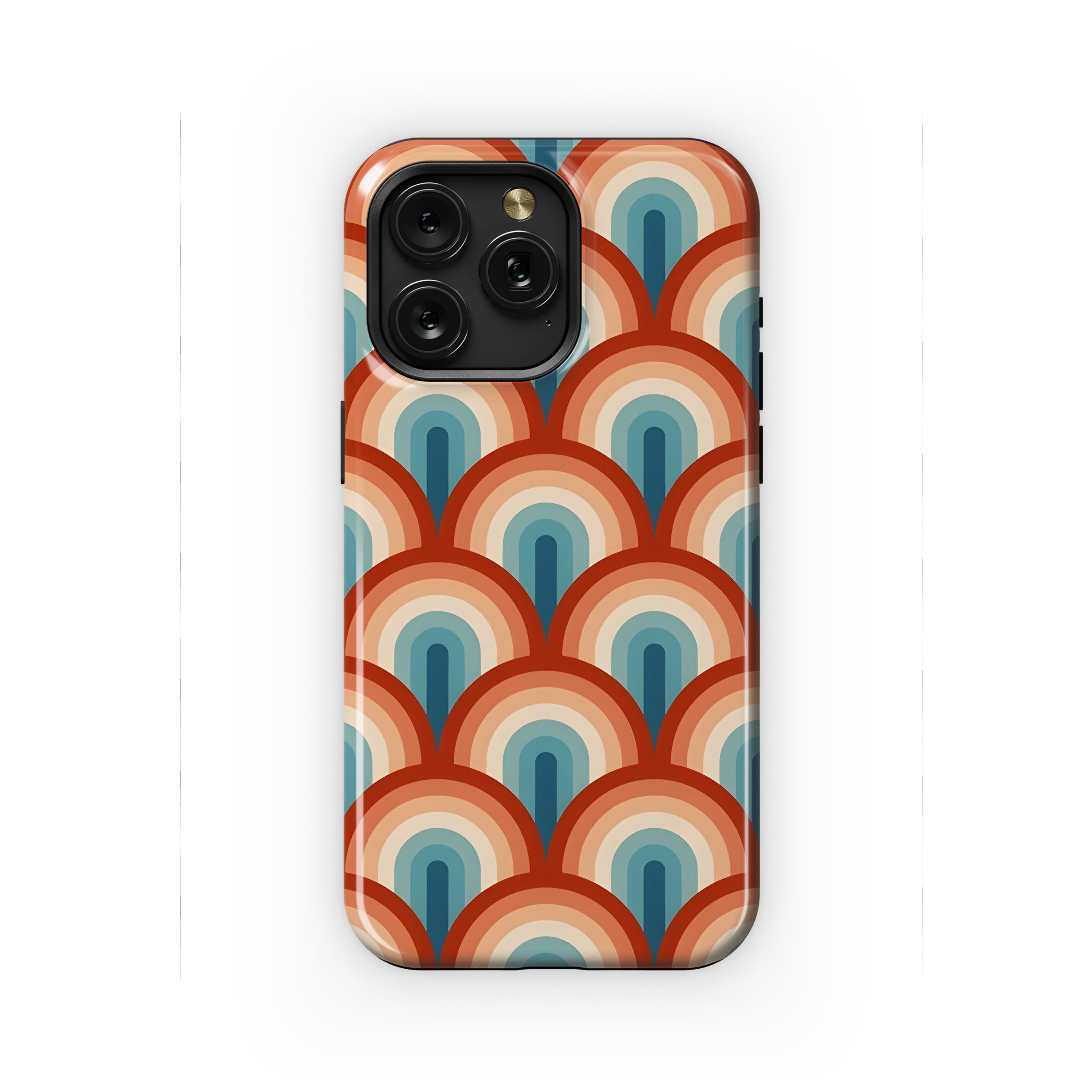 Striped Retro 70s Rainbow Phone Case iPhone Samsung Cover Pixel 2337