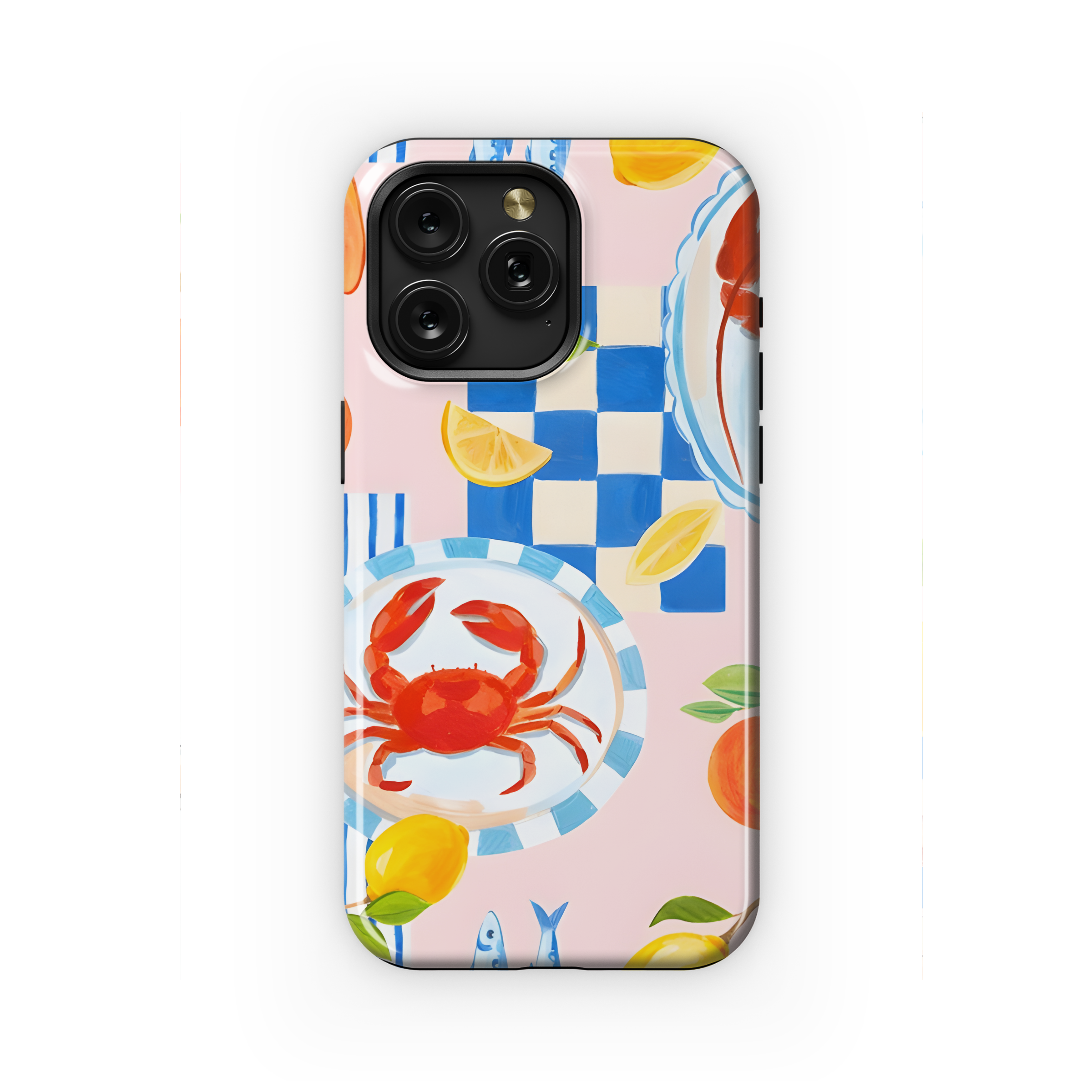 Summer Vacation Seamless Greek Pattern Phone Case iPhone Samsung Cover Pixel 2269