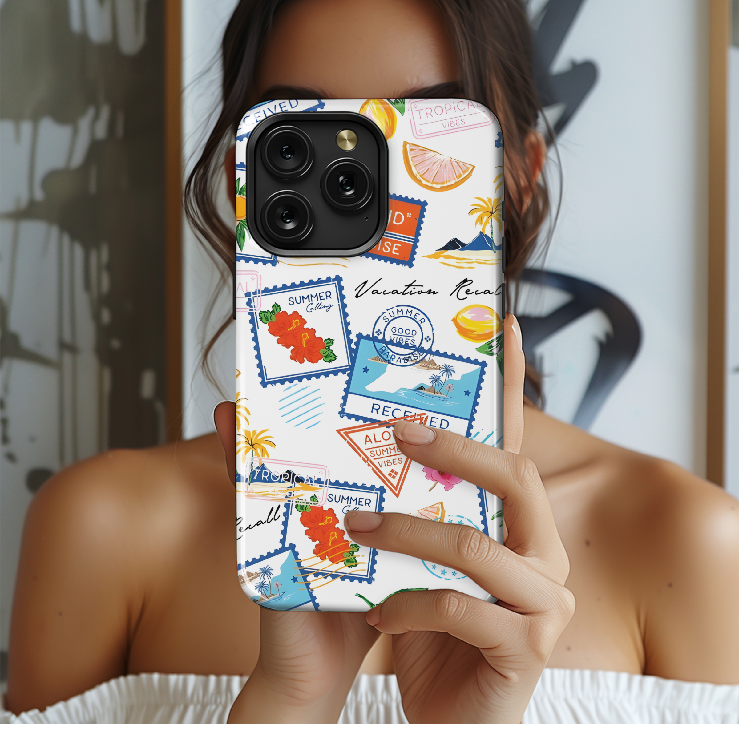 Summer Vacation Travel Postmark Phone Case iPhone Samsung Cover Pixel 2682