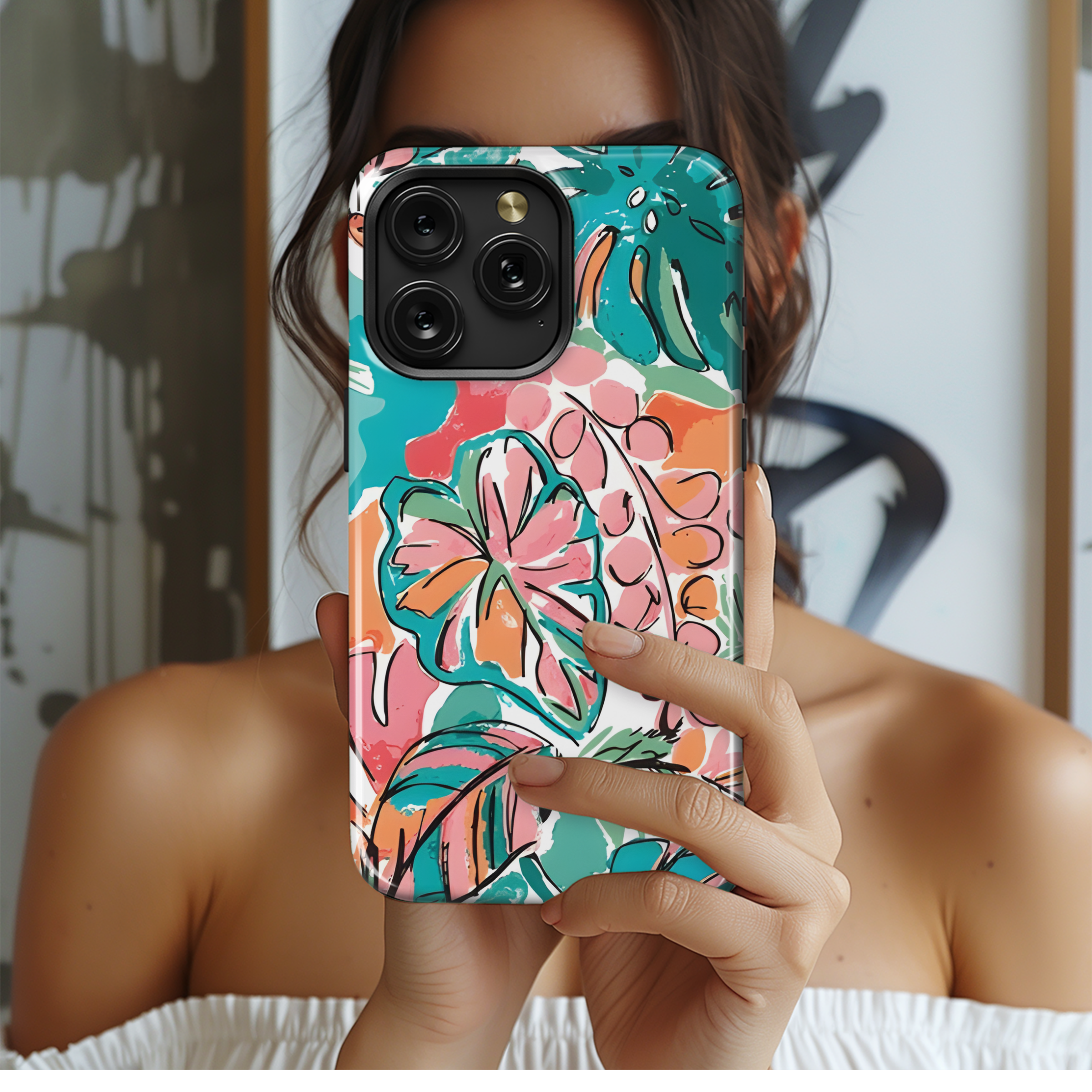 Summery Floral Mimics Phone Case iPhone Samsung Cover Pixel 2843