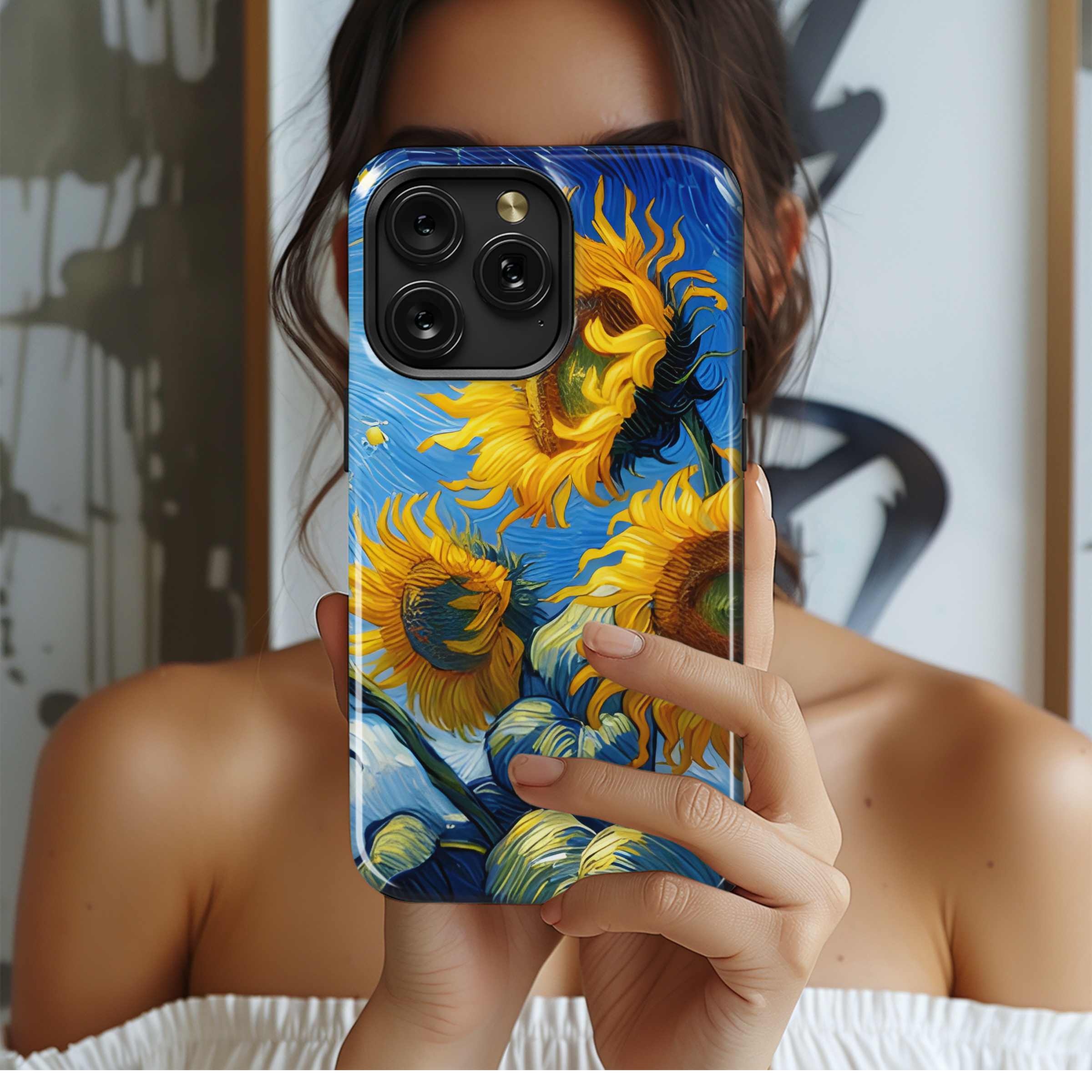 Sunflowers Van Gogh Style Phone Case iPhone Samsung Cover Pixel 2414