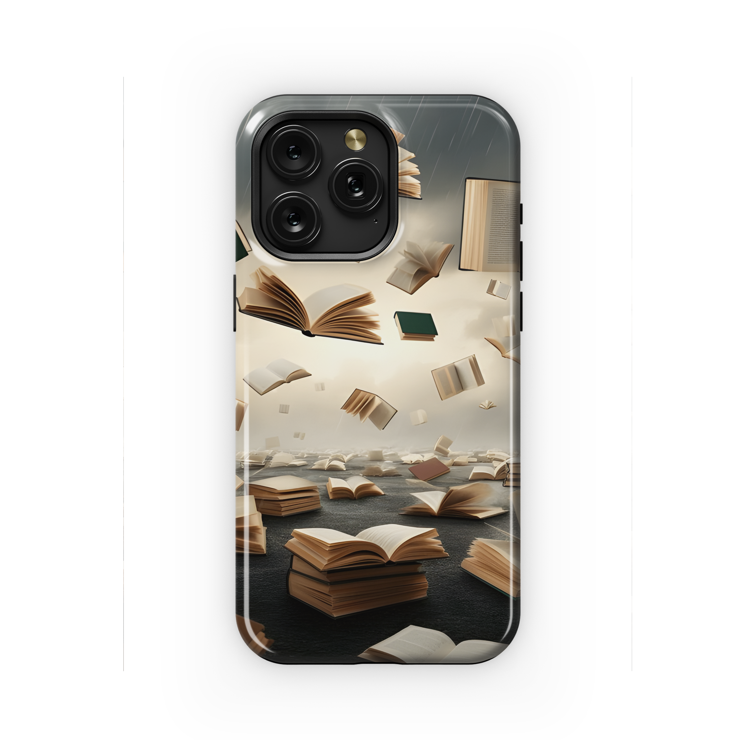 Surreal Book Rain Phone Case iPhone Samsung Cover Pixel 2238